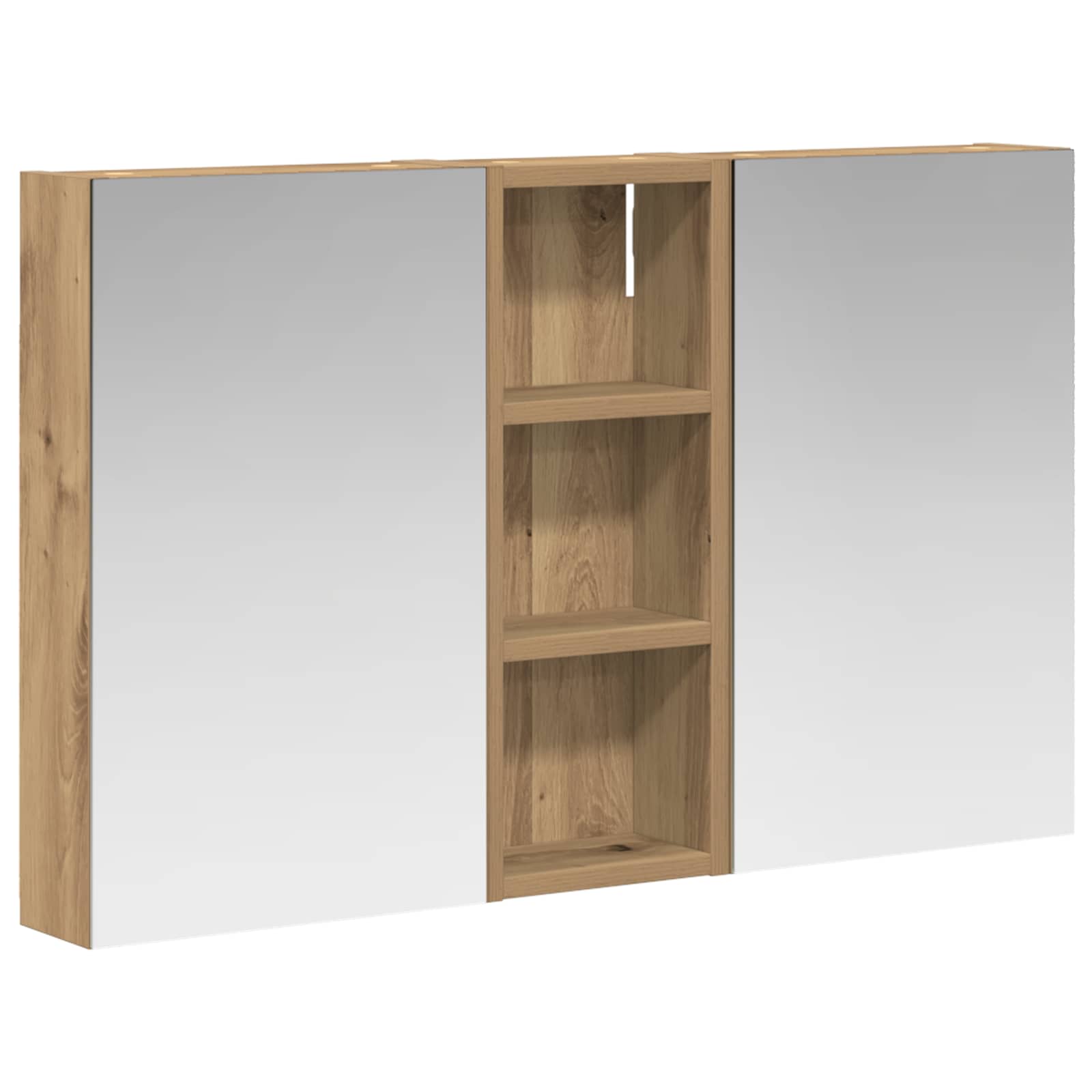 Σετ Ντουλαπιών Μπάνιου με ράφι με πόρτα 3 pcs 80 x 10,5 x 50 εκ - Pakobazaar