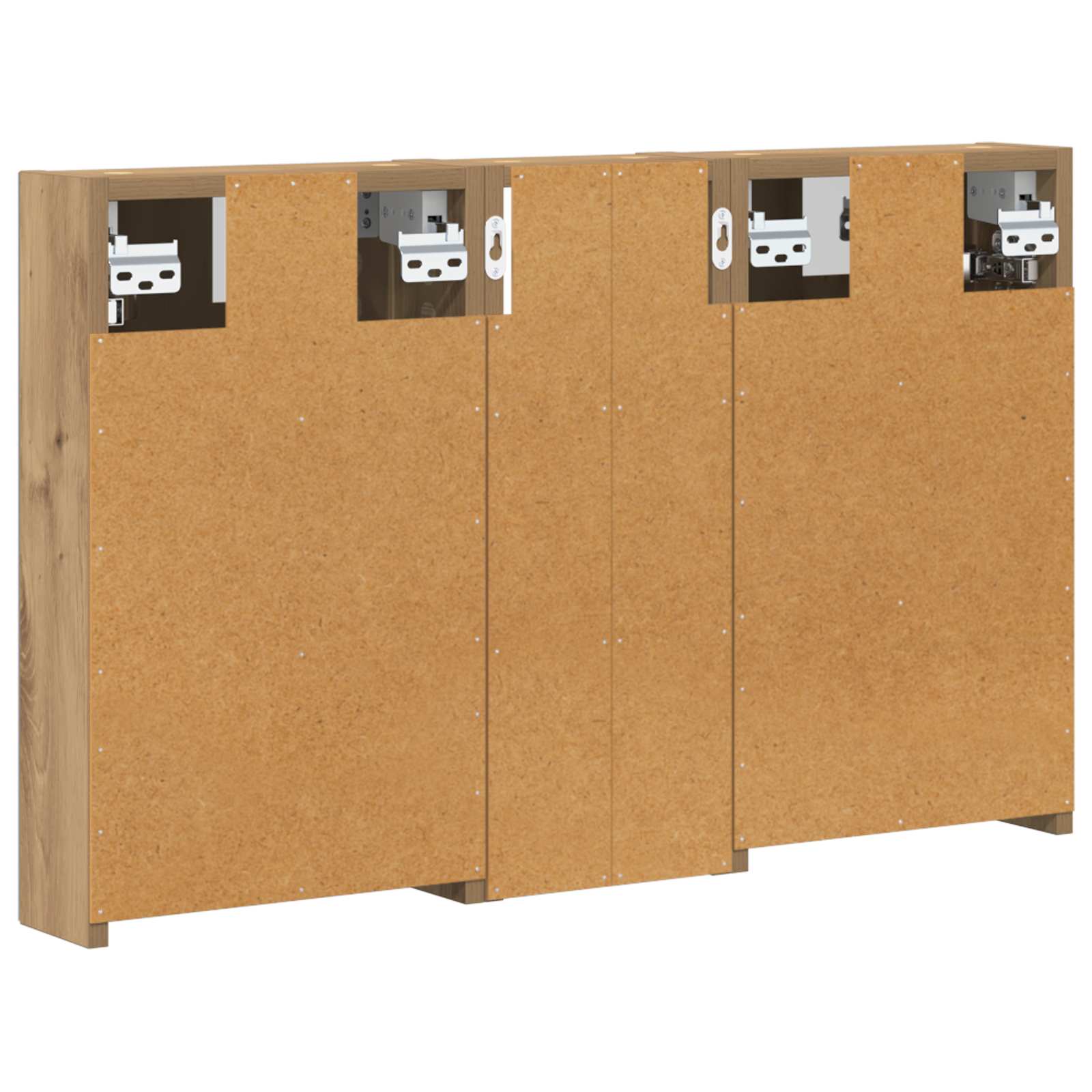 Σετ Ντουλαπιών Μπάνιου με ράφι με πόρτα 3 pcs 80 x 10,5 x 50 εκ - Pakobazaar