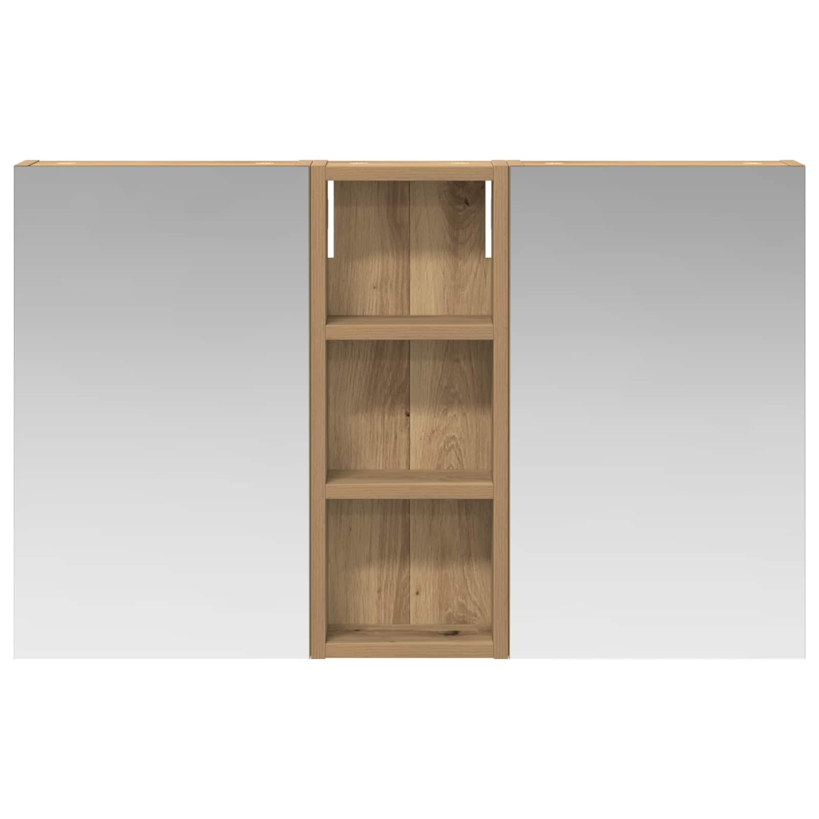 Σετ Ντουλαπιών Μπάνιου με ράφι με πόρτα 3 pcs 80 x 10,5 x 50 εκ - Pakobazaar