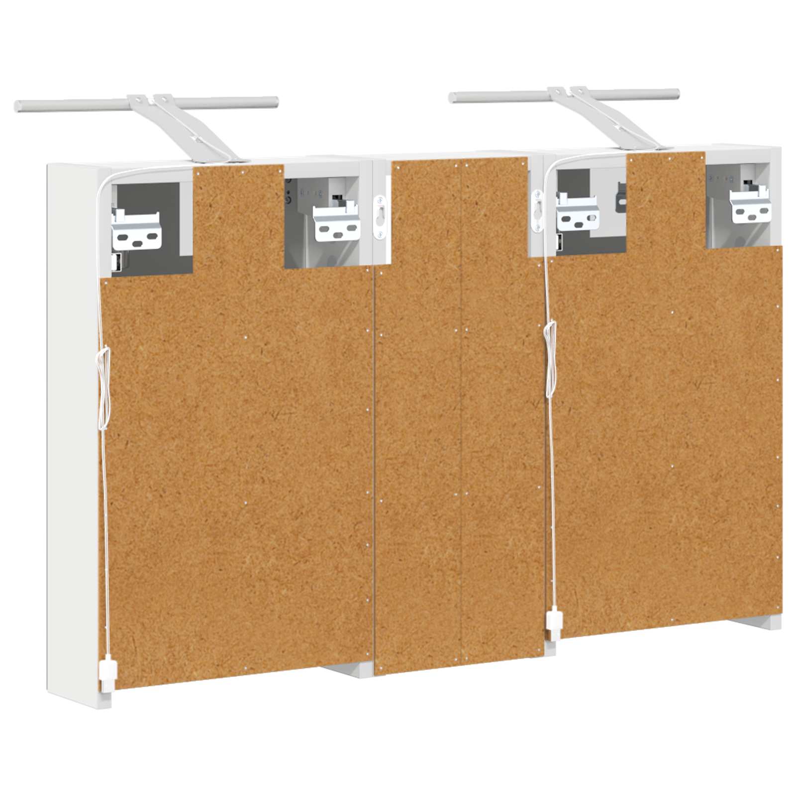 Σετ Ντουλαπιών Μπάνιου με ράφι με πόρτα 3 pcs 80 x 10,5 x 50 εκ - Pakobazaar