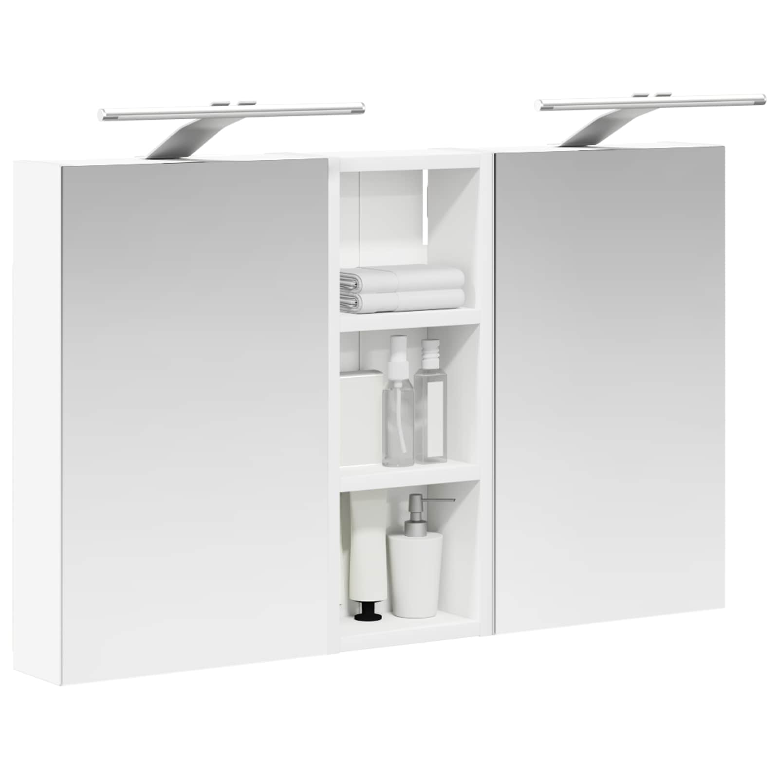 Σετ Ντουλαπιών Μπάνιου με ράφι με πόρτα 3 pcs 80 x 10,5 x 50 εκ - Pakobazaar
