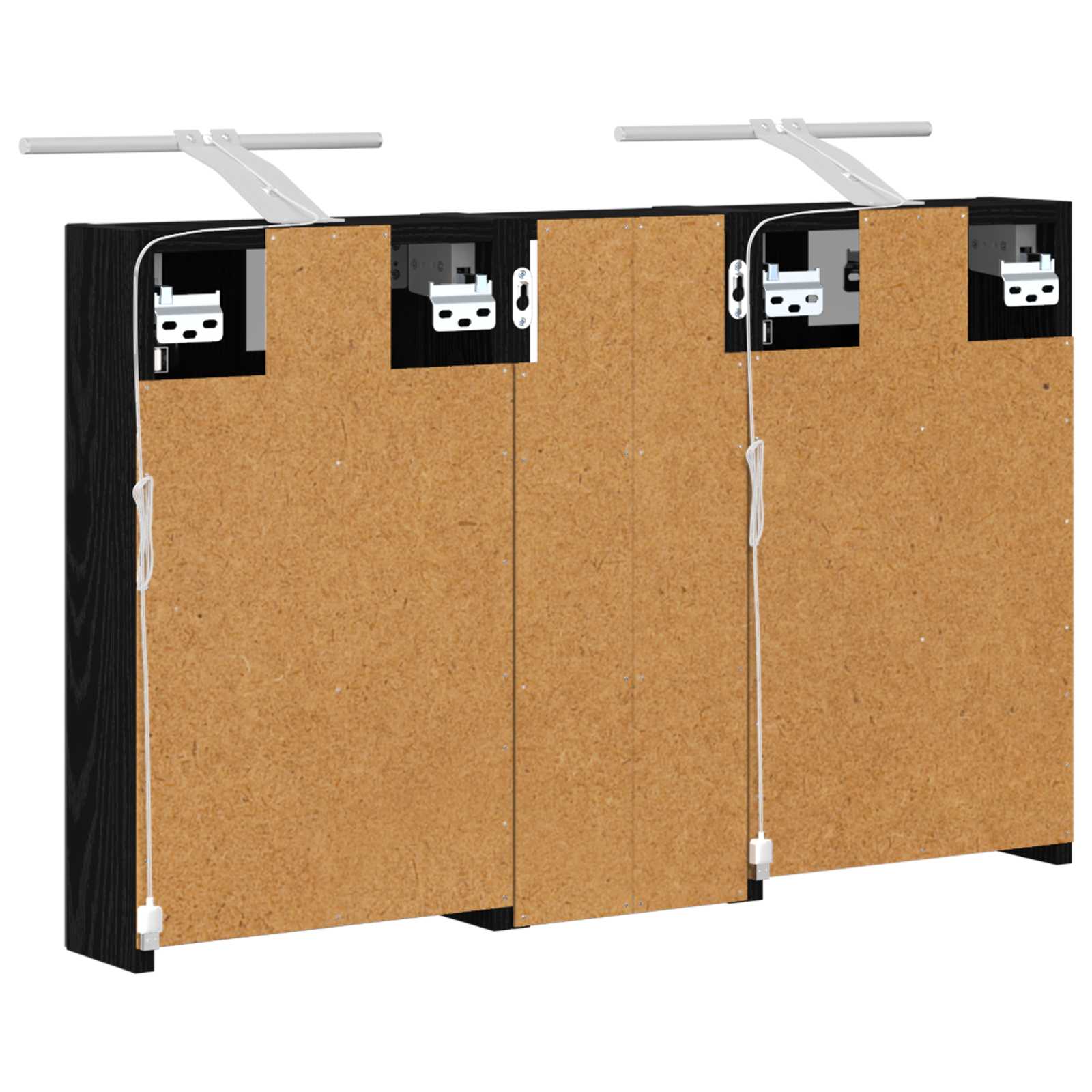 Σετ Ντουλαπιών Μπάνιου με ράφι με πόρτα 3 pcs 80 x 10,5 x 50 εκ - Pakobazaar