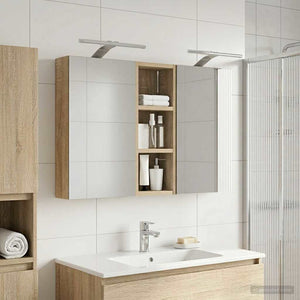 Σετ Ντουλαπιών Μπάνιου με ράφι με πόρτα 3 pcs 80 x 10,5 x 50 εκ - Pakobazaar