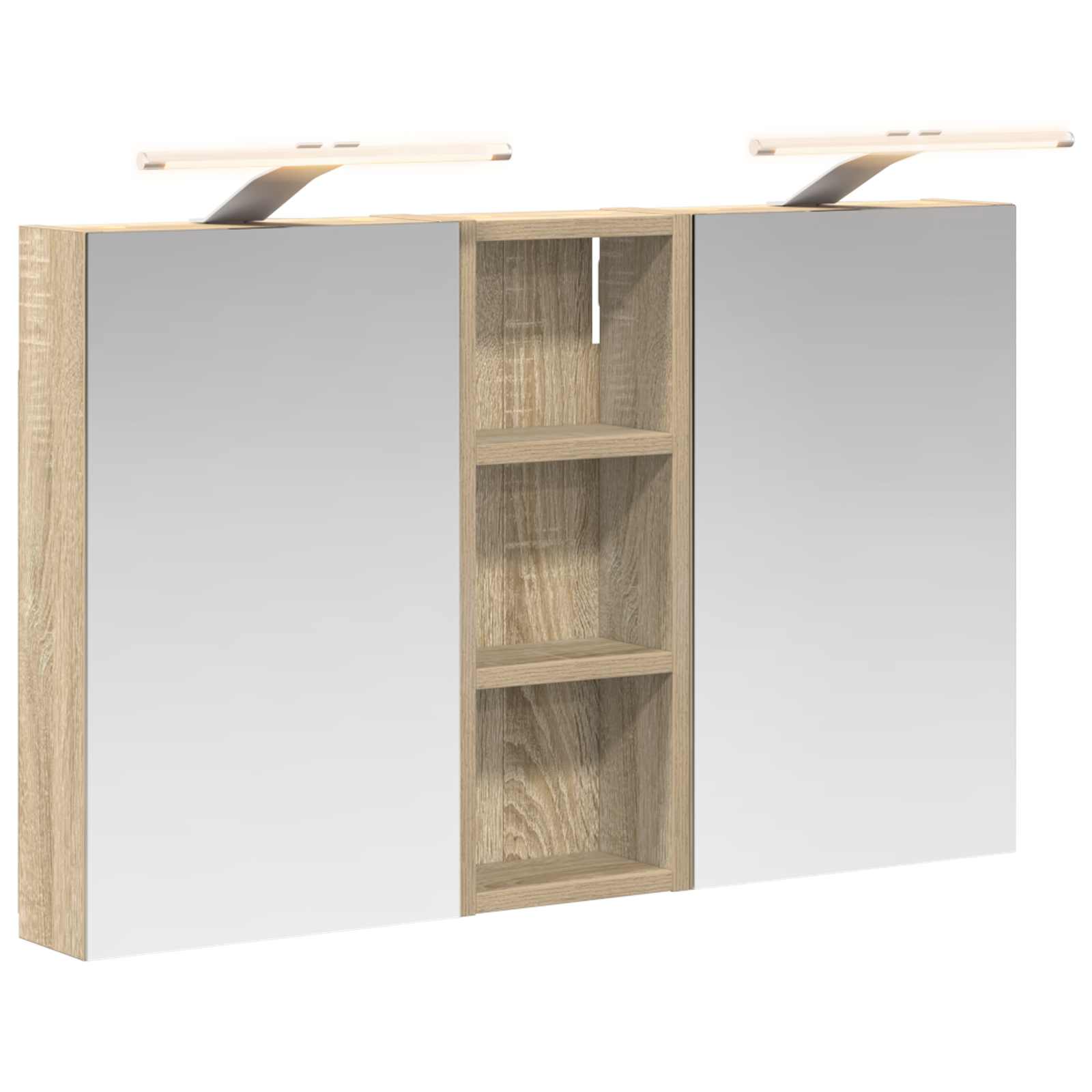 Σετ Ντουλαπιών Μπάνιου με ράφι με πόρτα 3 pcs 80 x 10,5 x 50 εκ - Pakobazaar
