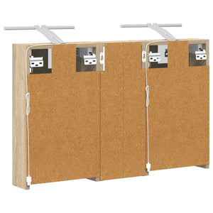 Σετ Ντουλαπιών Μπάνιου με ράφι με πόρτα 3 pcs 80 x 10,5 x 50 εκ - Pakobazaar