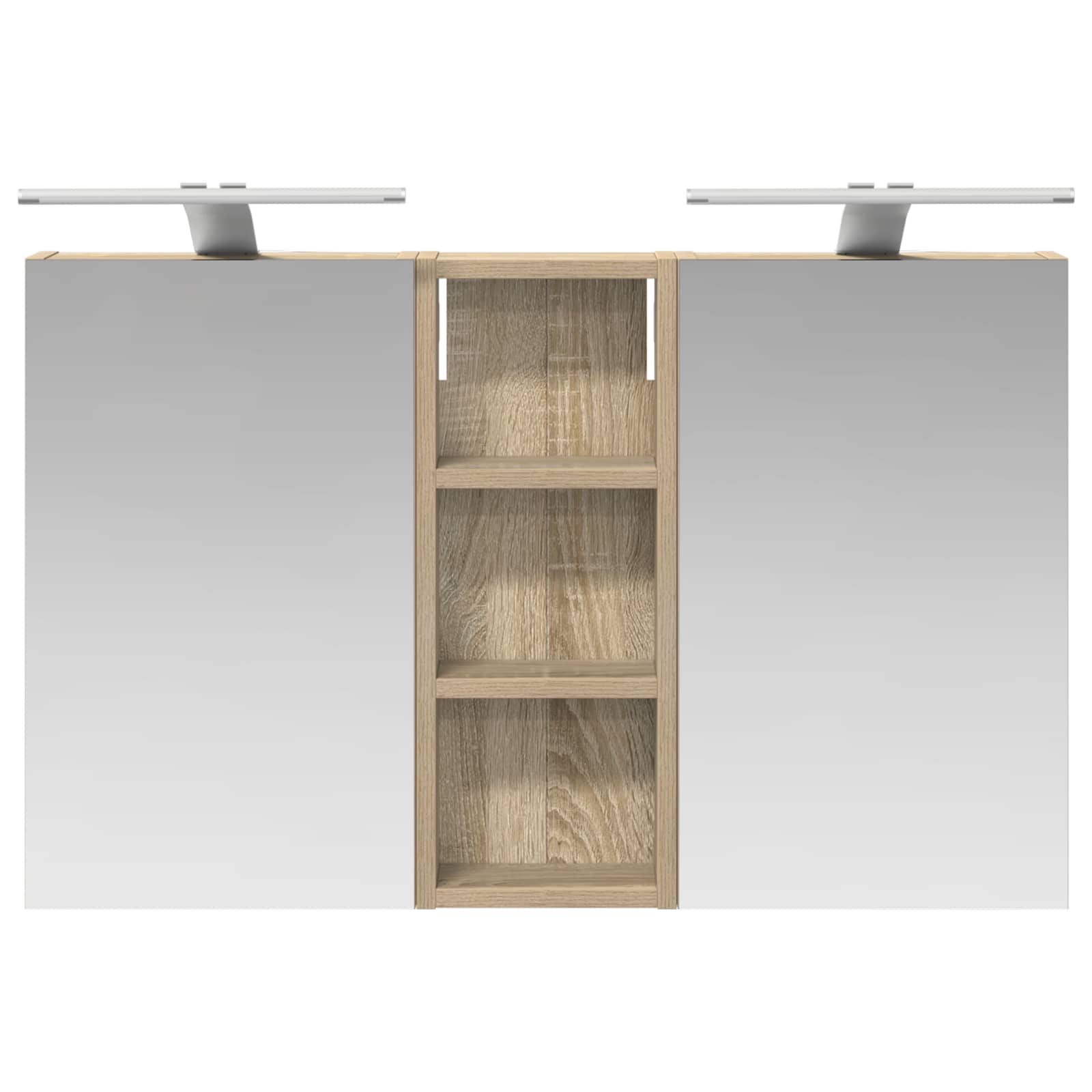 Σετ Ντουλαπιών Μπάνιου με ράφι με πόρτα 3 pcs 80 x 10,5 x 50 εκ - Pakobazaar