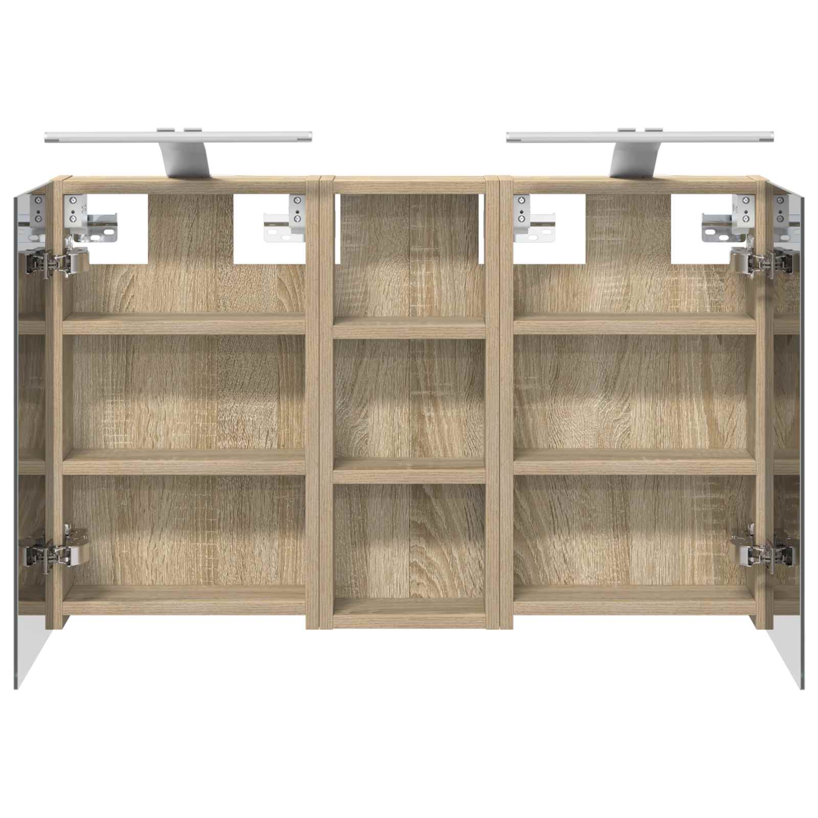 Σετ Ντουλαπιών Μπάνιου με ράφι με πόρτα 3 pcs 80 x 10,5 x 50 εκ - Pakobazaar