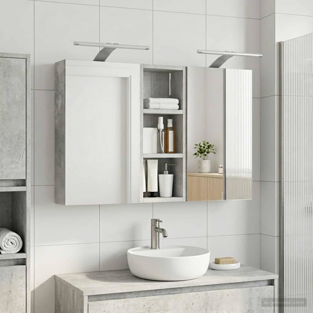 Σετ Ντουλαπιών Μπάνιου με ράφι με πόρτα 3 pcs 80 x 10,5 x 50 εκ - Pakobazaar