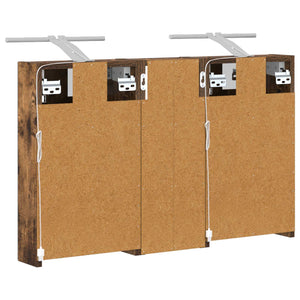 Σετ Ντουλαπιών Μπάνιου με ράφι με πόρτα 3 pcs 80 x 10,5 x 50 εκ - Pakobazaar