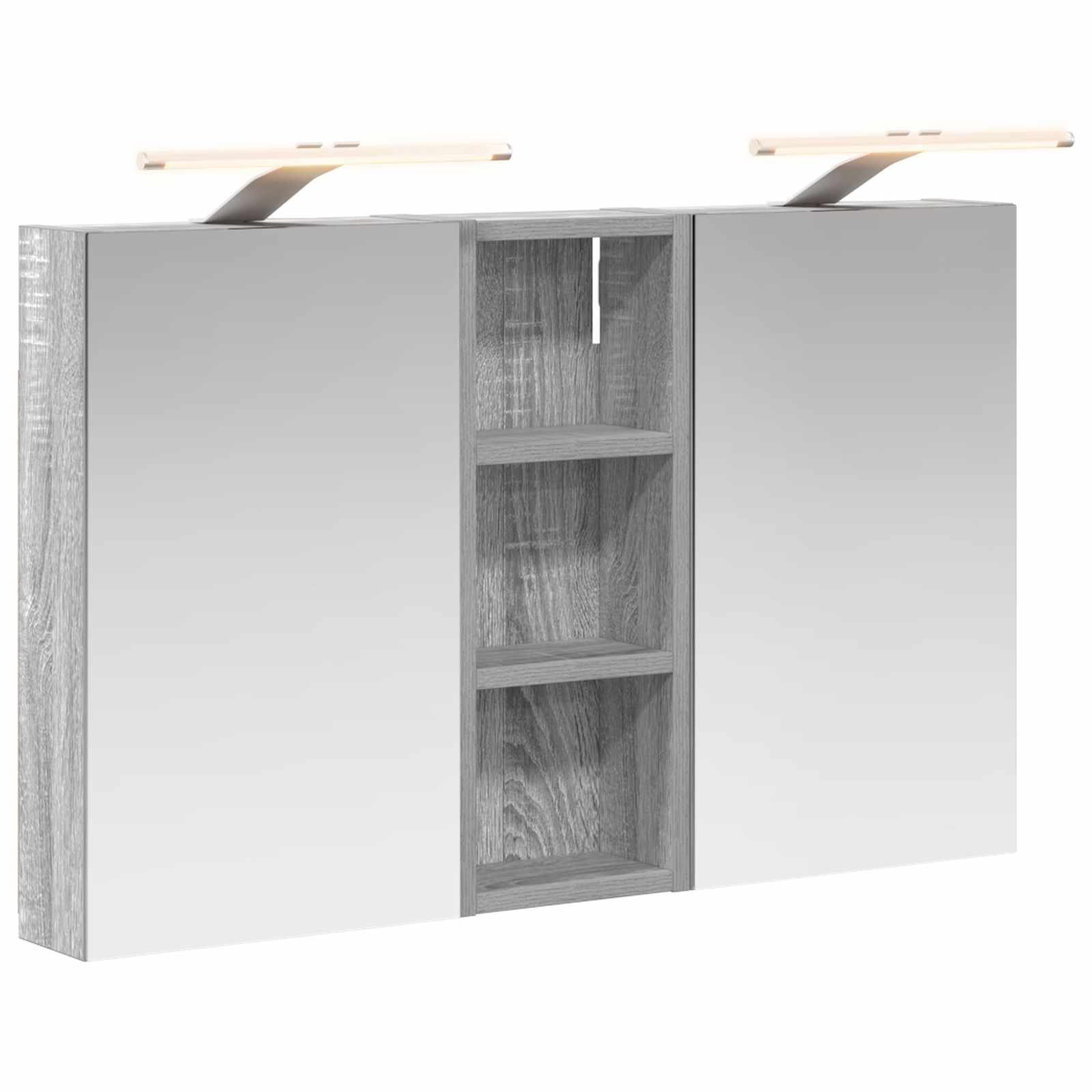 Σετ Ντουλαπιών Μπάνιου με ράφι με πόρτα 3 pcs 80 x 10,5 x 50 εκ - Pakobazaar