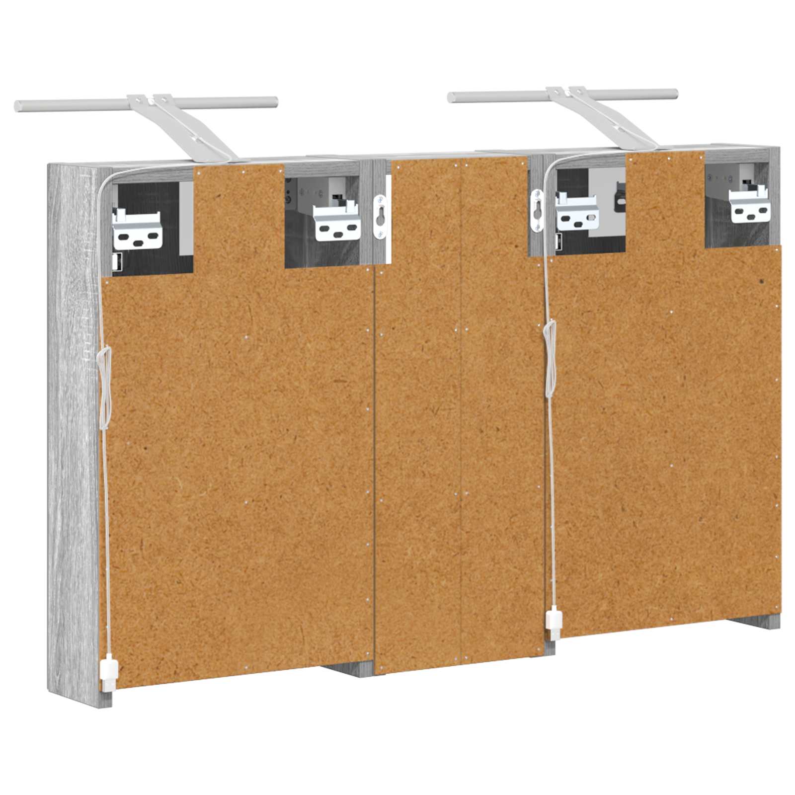 Σετ Ντουλαπιών Μπάνιου με ράφι με πόρτα 3 pcs 80 x 10,5 x 50 εκ - Pakobazaar
