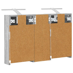 Σετ Ντουλαπιών Μπάνιου με ράφι με πόρτα 3 pcs 80 x 10,5 x 50 εκ - Pakobazaar
