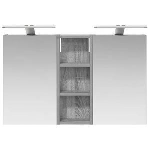 Σετ Ντουλαπιών Μπάνιου με ράφι με πόρτα 3 pcs 80 x 10,5 x 50 εκ - Pakobazaar