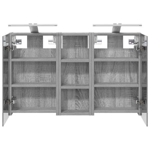 Σετ Ντουλαπιών Μπάνιου με ράφι με πόρτα 3 pcs 80 x 10,5 x 50 εκ - Pakobazaar