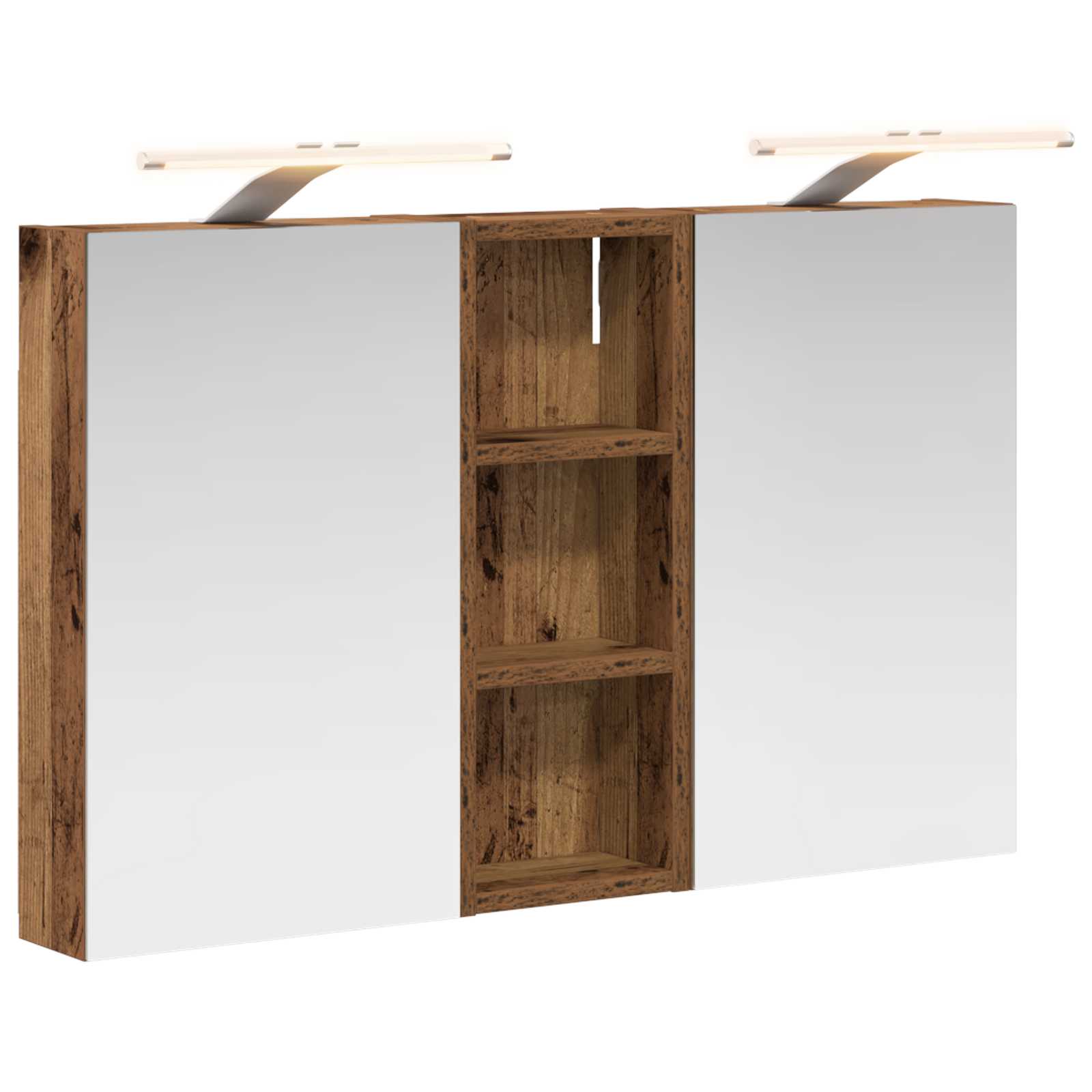 Σετ Ντουλαπιών Μπάνιου με ράφι με πόρτα 3 pcs 80 x 10,5 x 50 εκ - Pakobazaar
