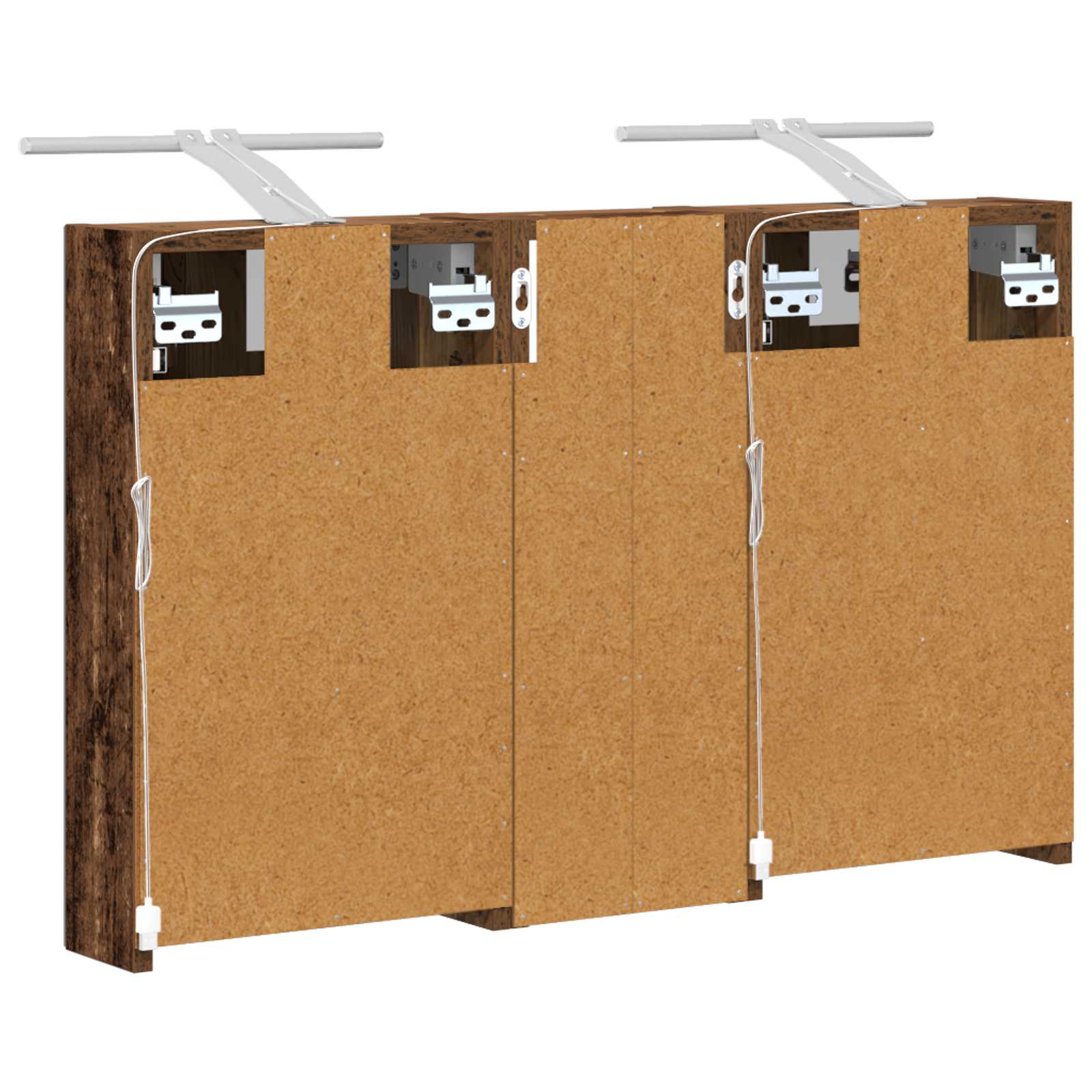 Σετ Ντουλαπιών Μπάνιου με ράφι με πόρτα 3 pcs 80 x 10,5 x 50 εκ - Pakobazaar