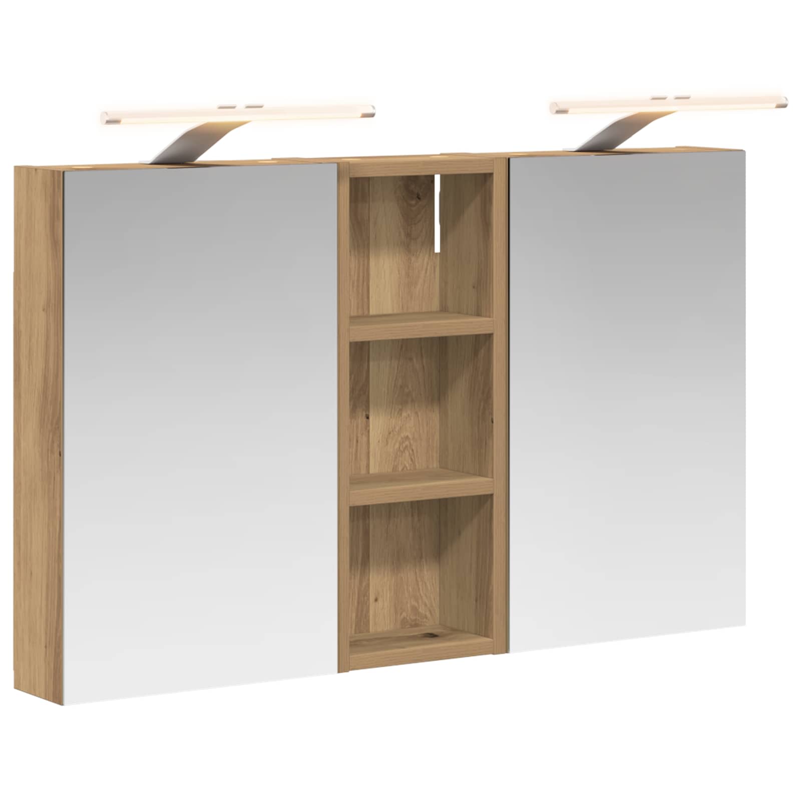 Σετ Ντουλαπιών Μπάνιου με ράφι με πόρτα 3 pcs 80 x 10,5 x 50 εκ - Pakobazaar