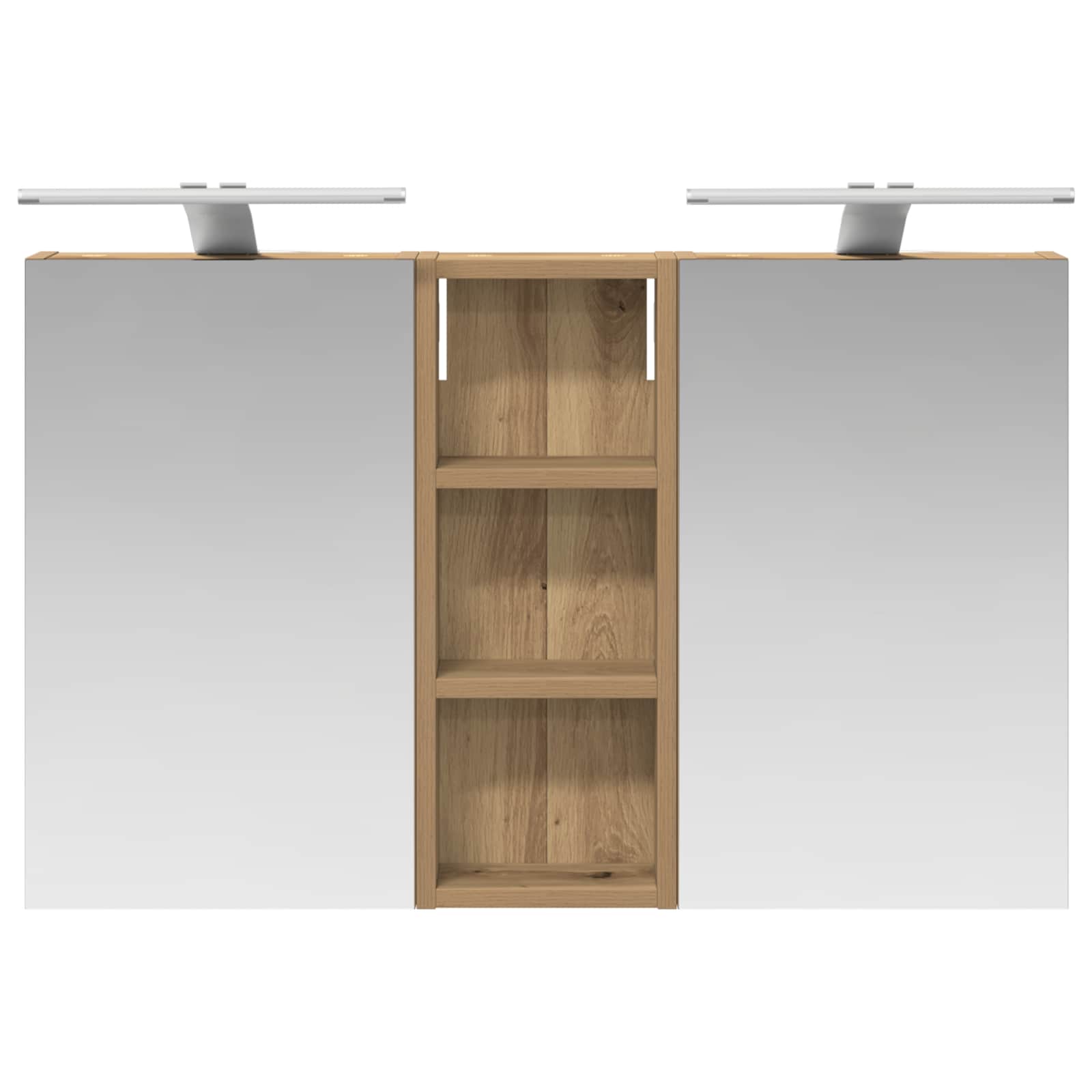 Σετ Ντουλαπιών Μπάνιου με ράφι με πόρτα 3 pcs 80 x 10,5 x 50 εκ - Pakobazaar