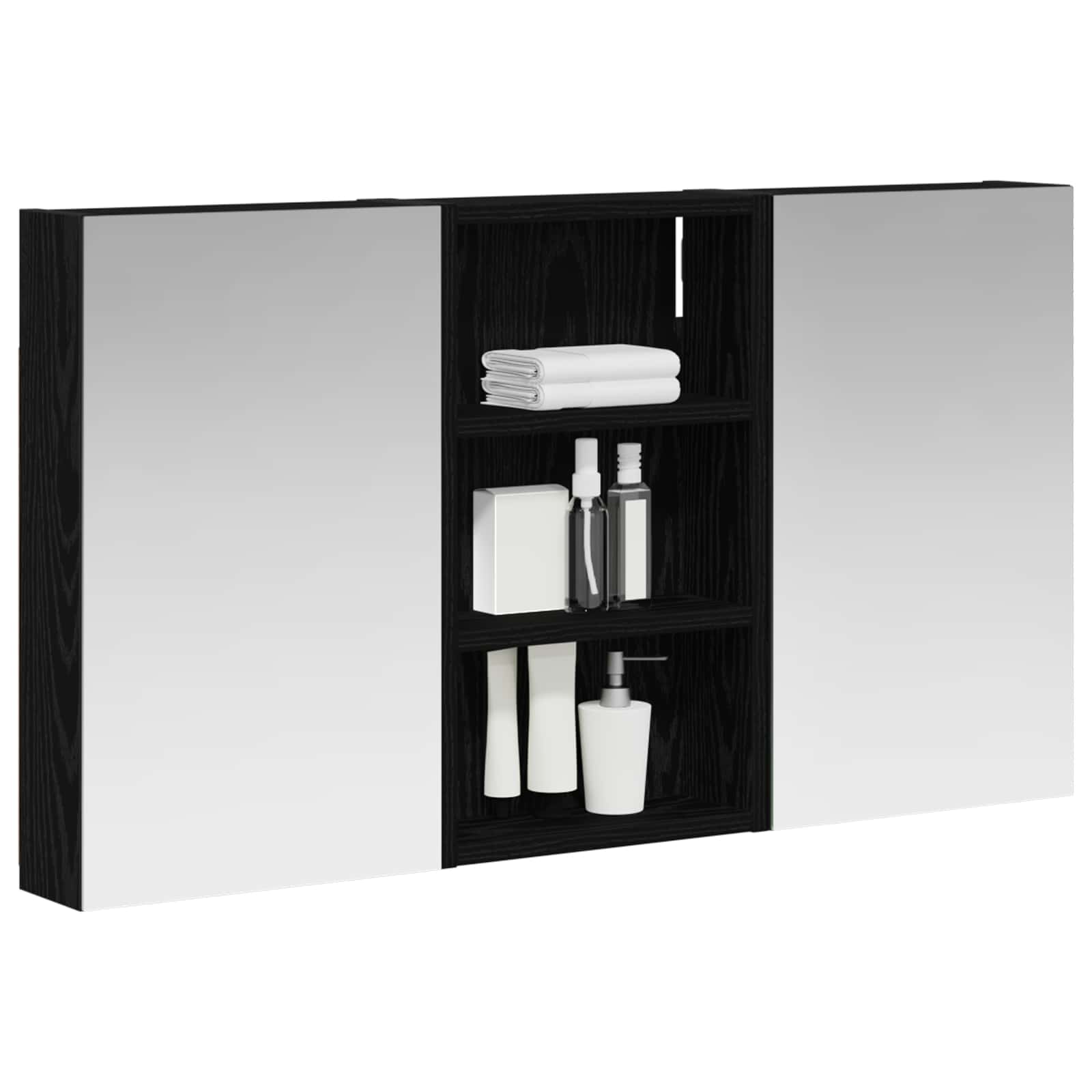 Σετ Ντουλαπιών Μπάνιου με ράφι με πόρτα 3 pcs 90 x 10,5 x 50 εκ - Pakobazaar
