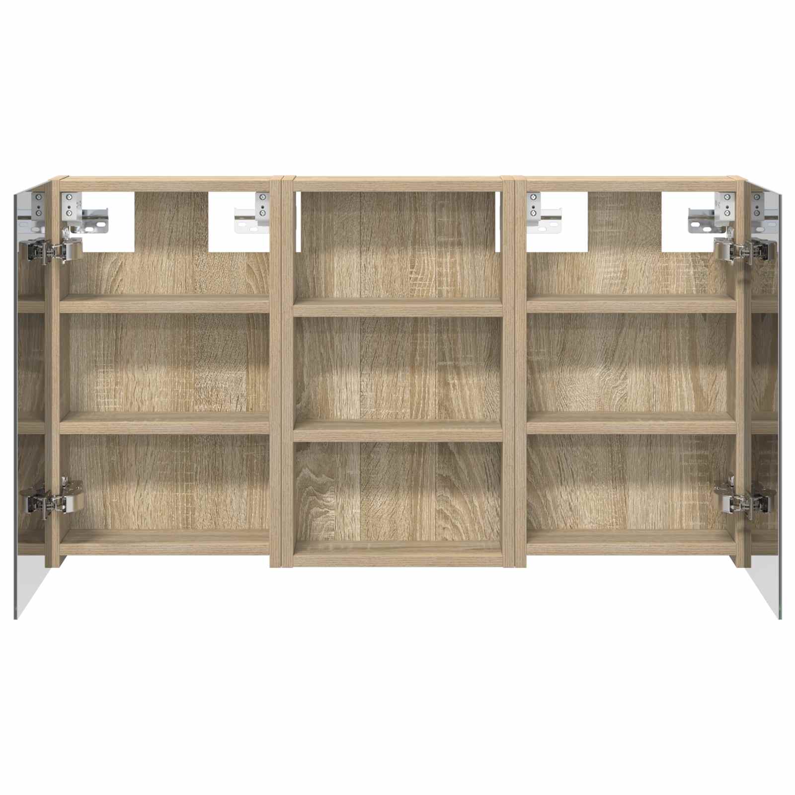 Σετ Ντουλαπιών Μπάνιου με ράφι με πόρτα 3 pcs 90 x 10,5 x 50 εκ - Pakobazaar