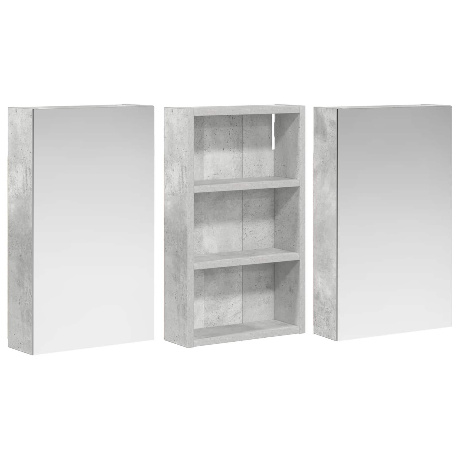 Σετ Ντουλαπιών Μπάνιου με ράφι με πόρτα 3 pcs 90 x 10,5 x 50 εκ - Pakobazaar