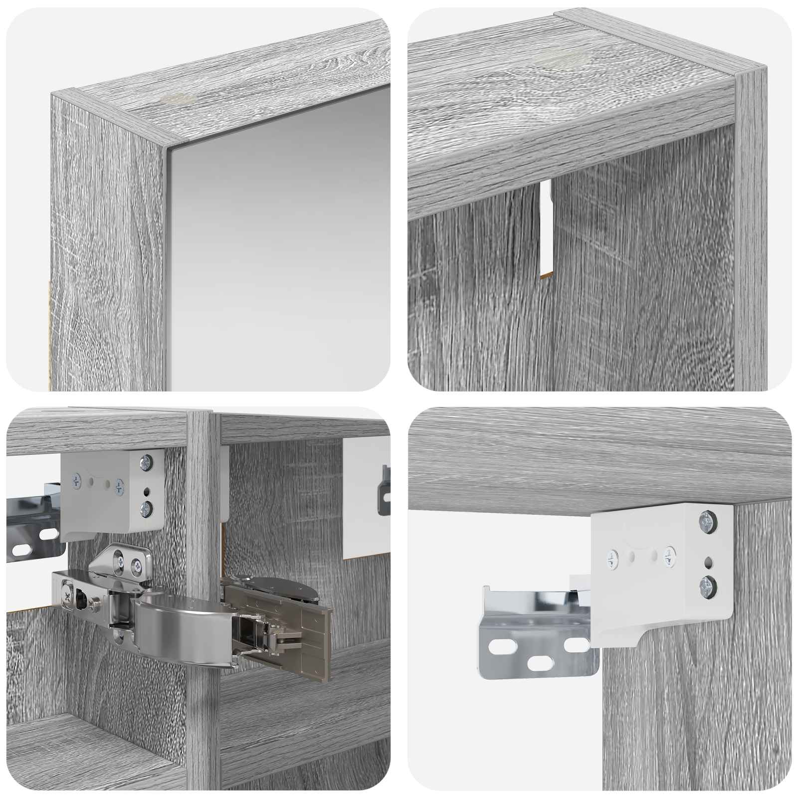 Σετ Ντουλαπιών Μπάνιου με ράφι με πόρτα 3 pcs 90 x 10,5 x 50 εκ - Pakobazaar