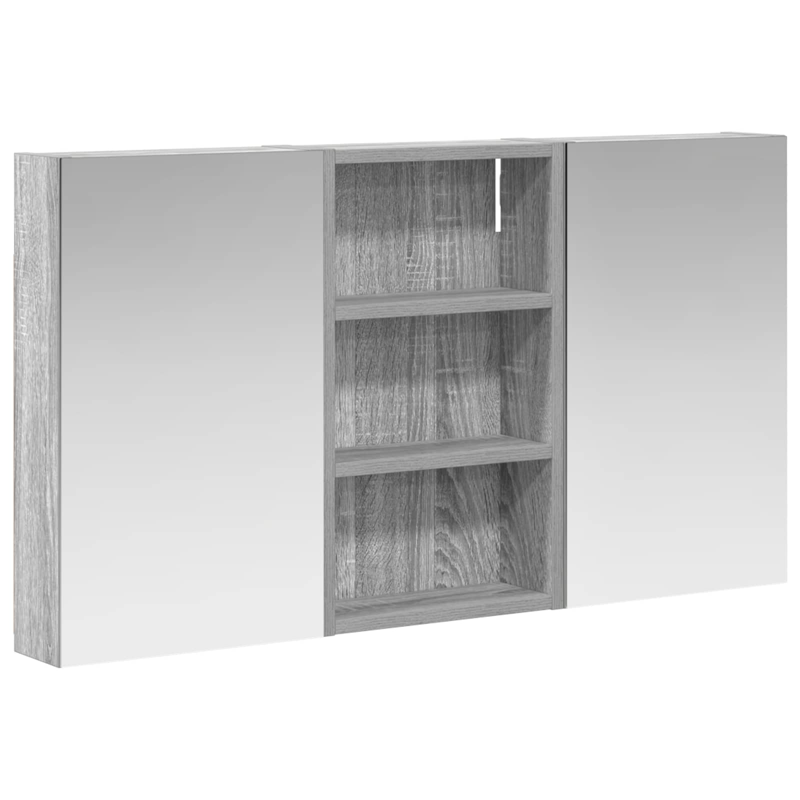 Σετ Ντουλαπιών Μπάνιου με ράφι με πόρτα 3 pcs 90 x 10,5 x 50 εκ - Pakobazaar