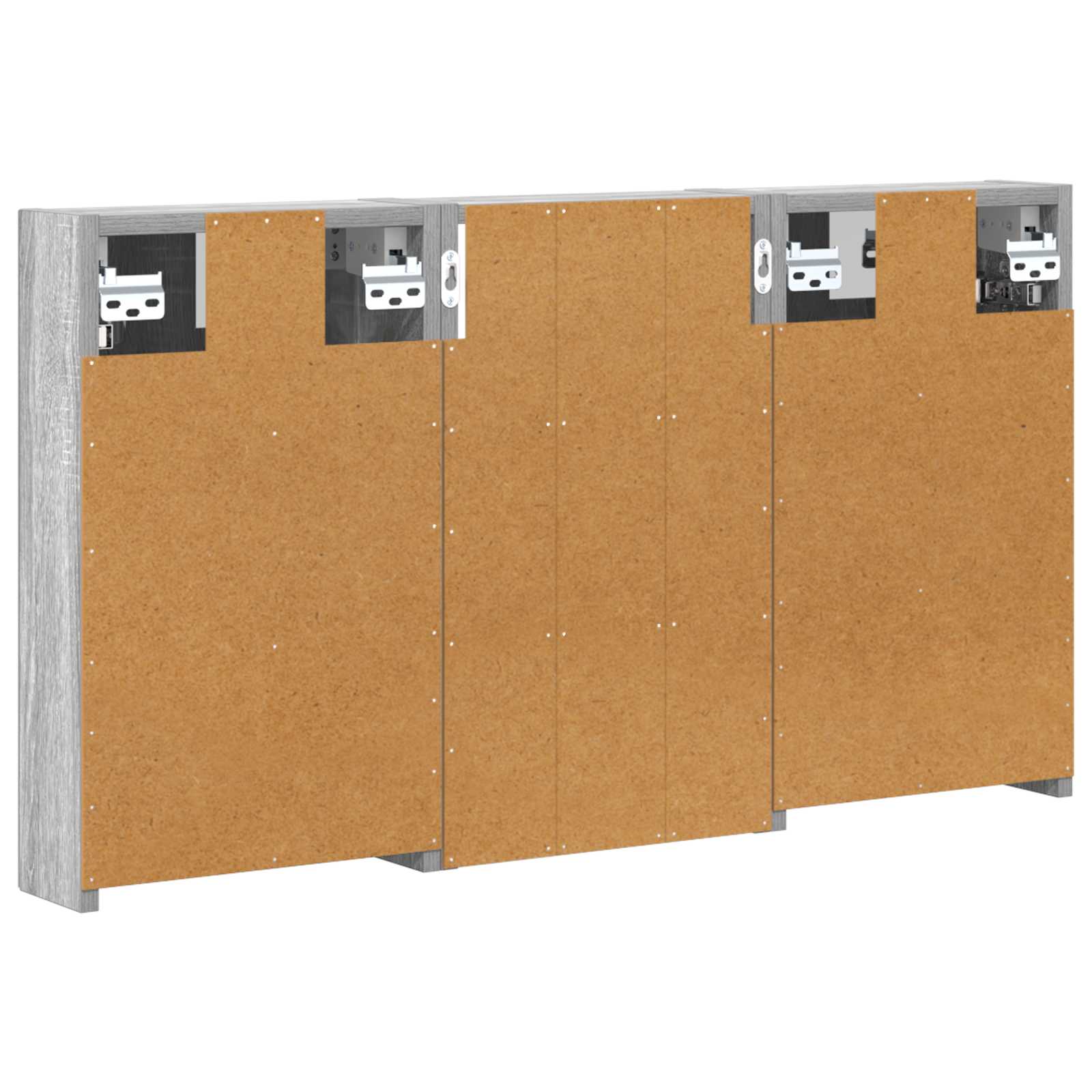 Σετ Ντουλαπιών Μπάνιου με ράφι με πόρτα 3 pcs 90 x 10,5 x 50 εκ - Pakobazaar
