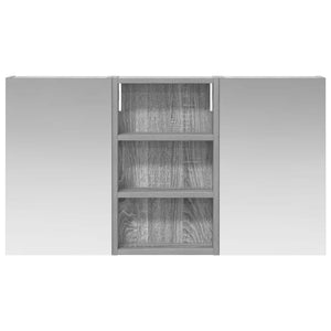 Σετ Ντουλαπιών Μπάνιου με ράφι με πόρτα 3 pcs 90 x 10,5 x 50 εκ - Pakobazaar
