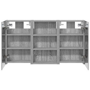 Σετ Ντουλαπιών Μπάνιου με ράφι με πόρτα 3 pcs 90 x 10,5 x 50 εκ - Pakobazaar