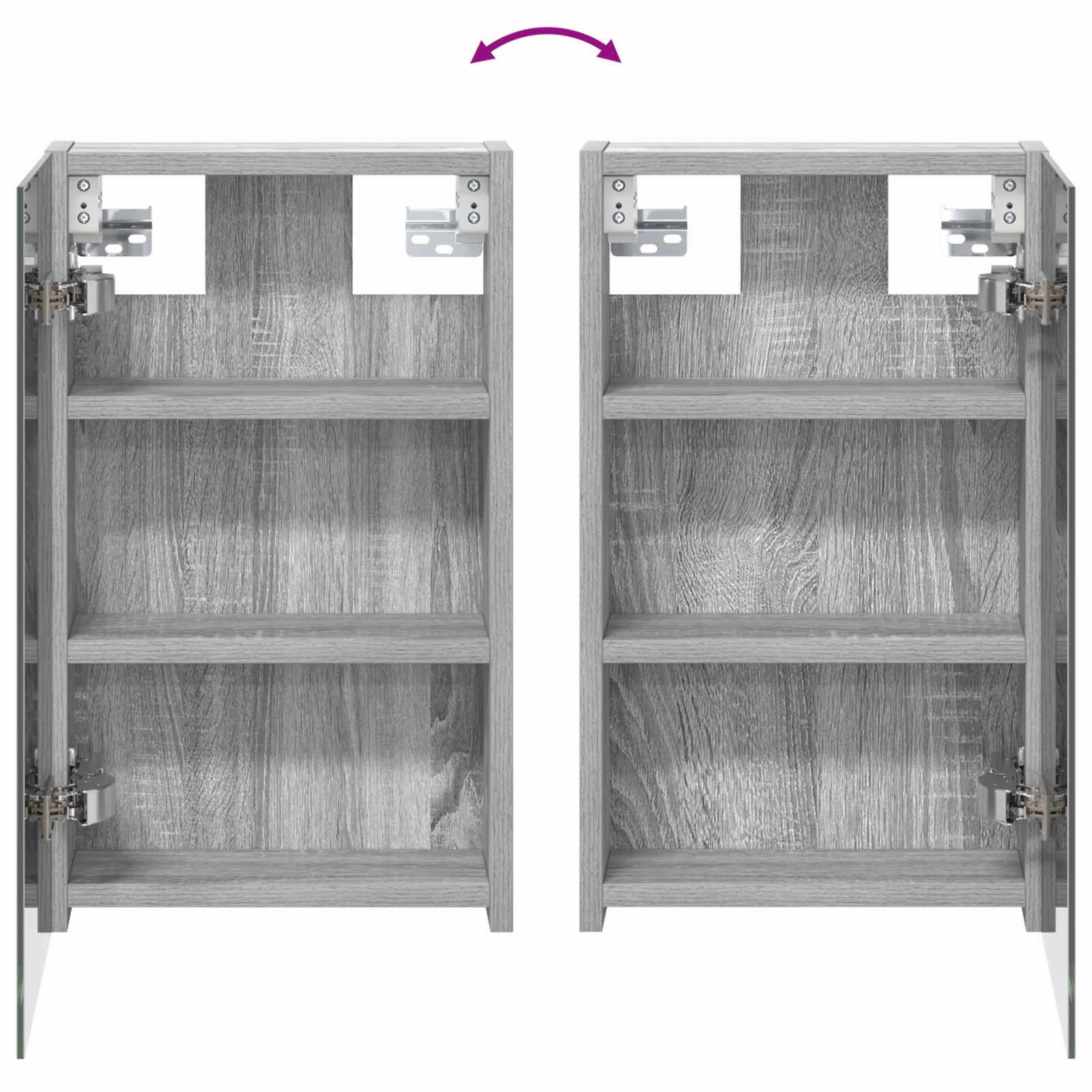 Σετ Ντουλαπιών Μπάνιου με ράφι με πόρτα 3 pcs 90 x 10,5 x 50 εκ - Pakobazaar