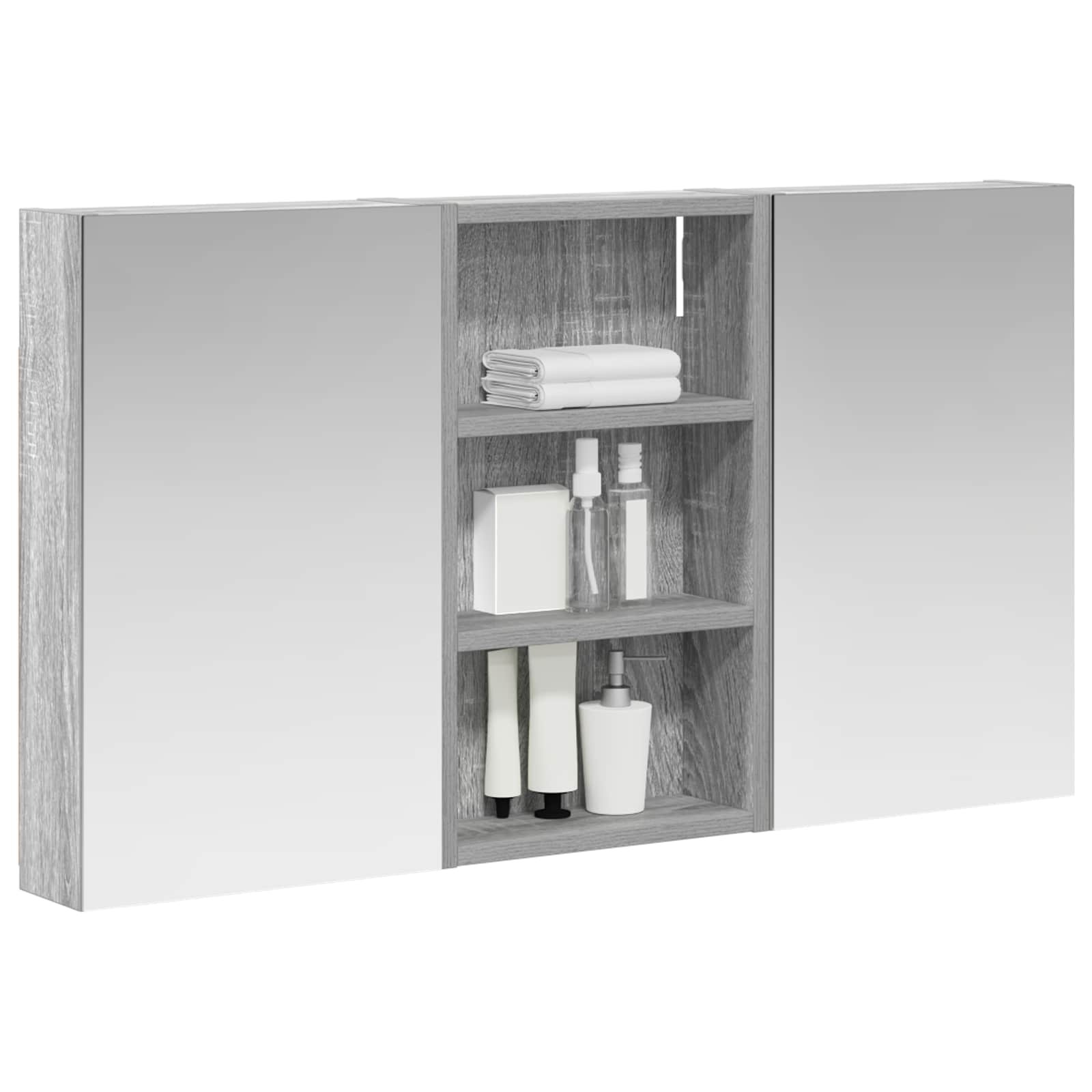Σετ Ντουλαπιών Μπάνιου με ράφι με πόρτα 3 pcs 90 x 10,5 x 50 εκ - Pakobazaar