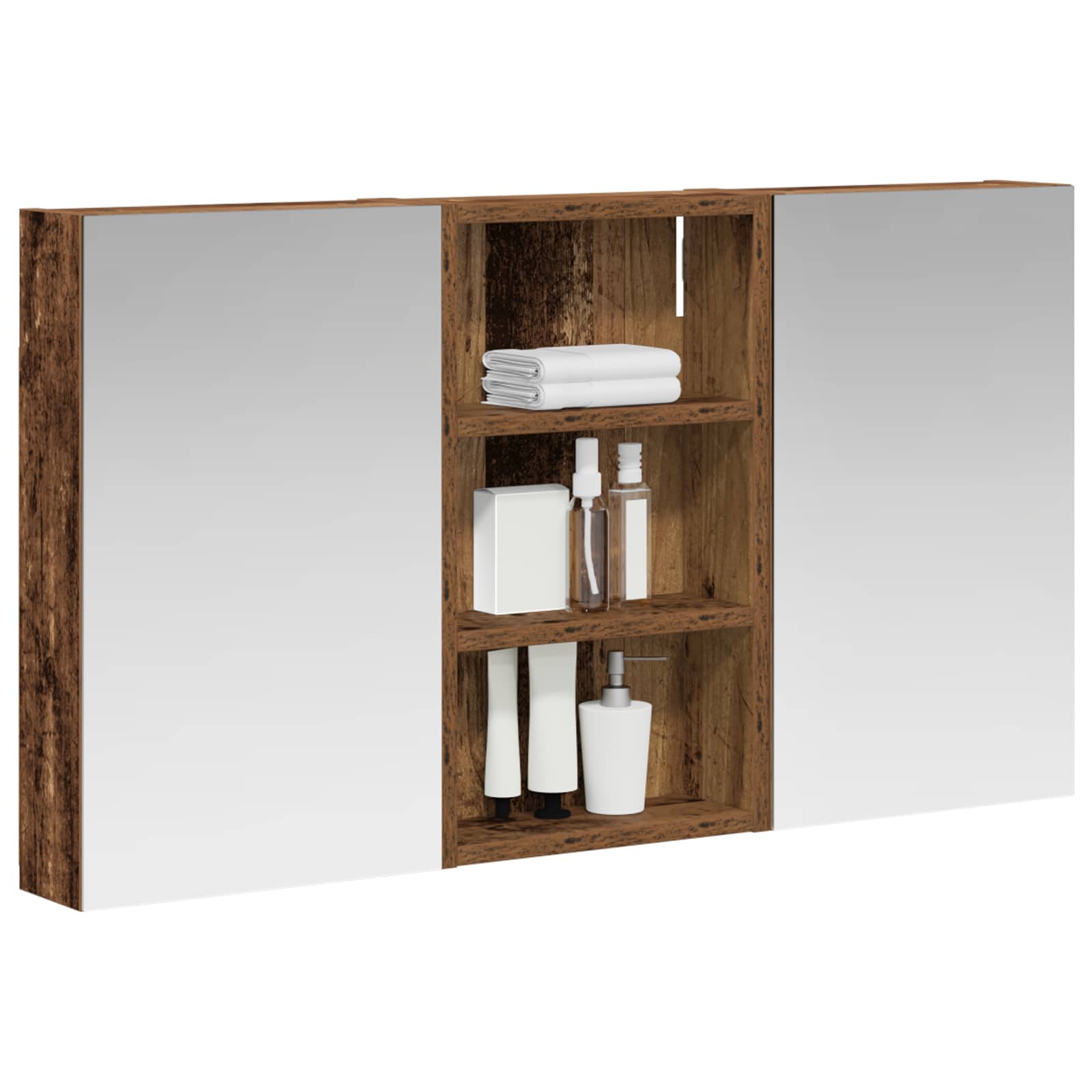 Σετ Ντουλαπιών Μπάνιου με ράφι με πόρτα 3 pcs 90 x 10,5 x 50 εκ - Pakobazaar