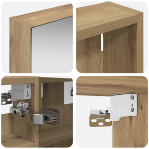 Σετ Ντουλαπιών Μπάνιου με ράφι με πόρτα 3 pcs 90 x 10,5 x 50 εκ - Pakobazaar