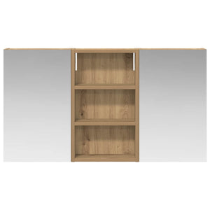 Σετ Ντουλαπιών Μπάνιου με ράφι με πόρτα 3 pcs 90 x 10,5 x 50 εκ - Pakobazaar