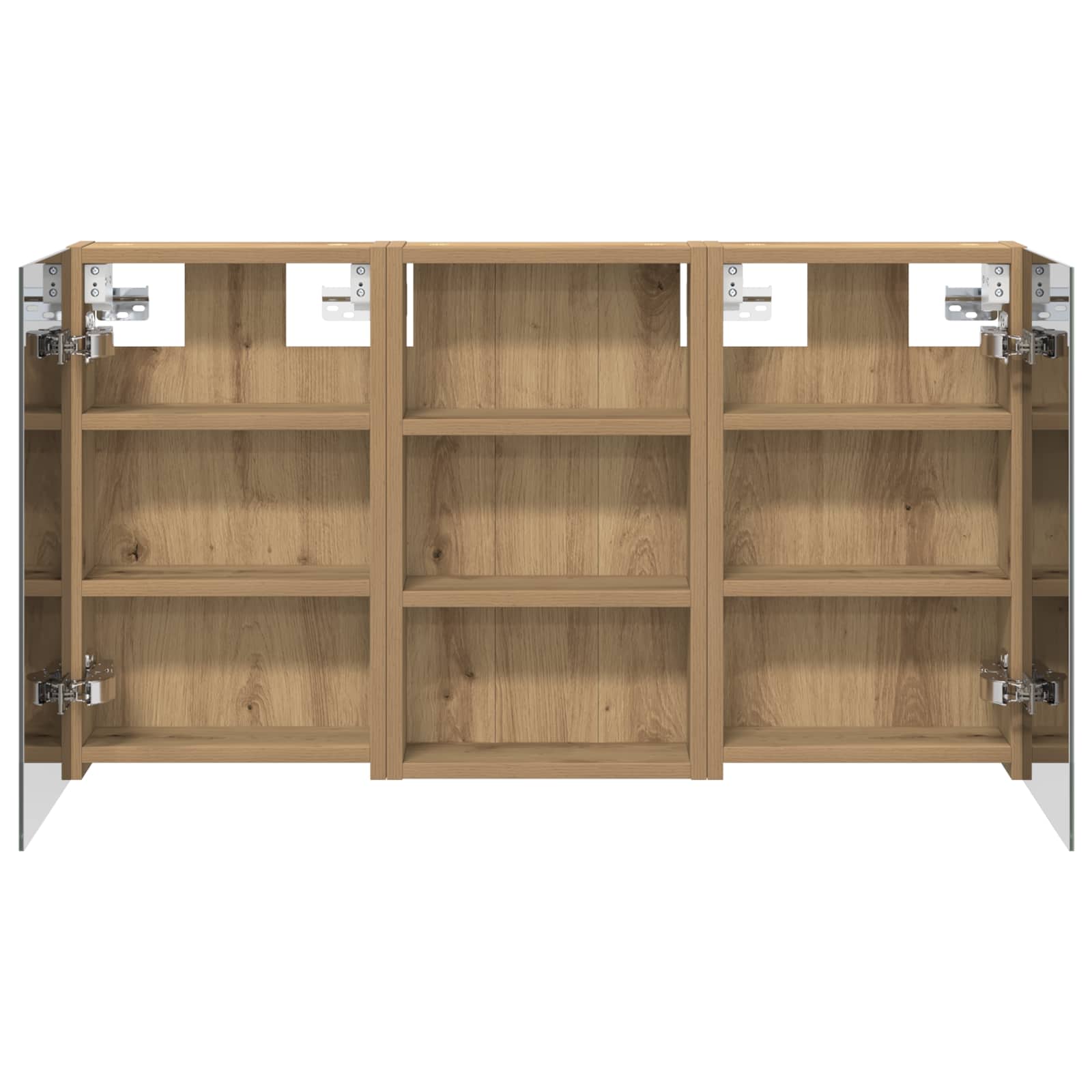 Σετ Ντουλαπιών Μπάνιου με ράφι με πόρτα 3 pcs 90 x 10,5 x 50 εκ - Pakobazaar