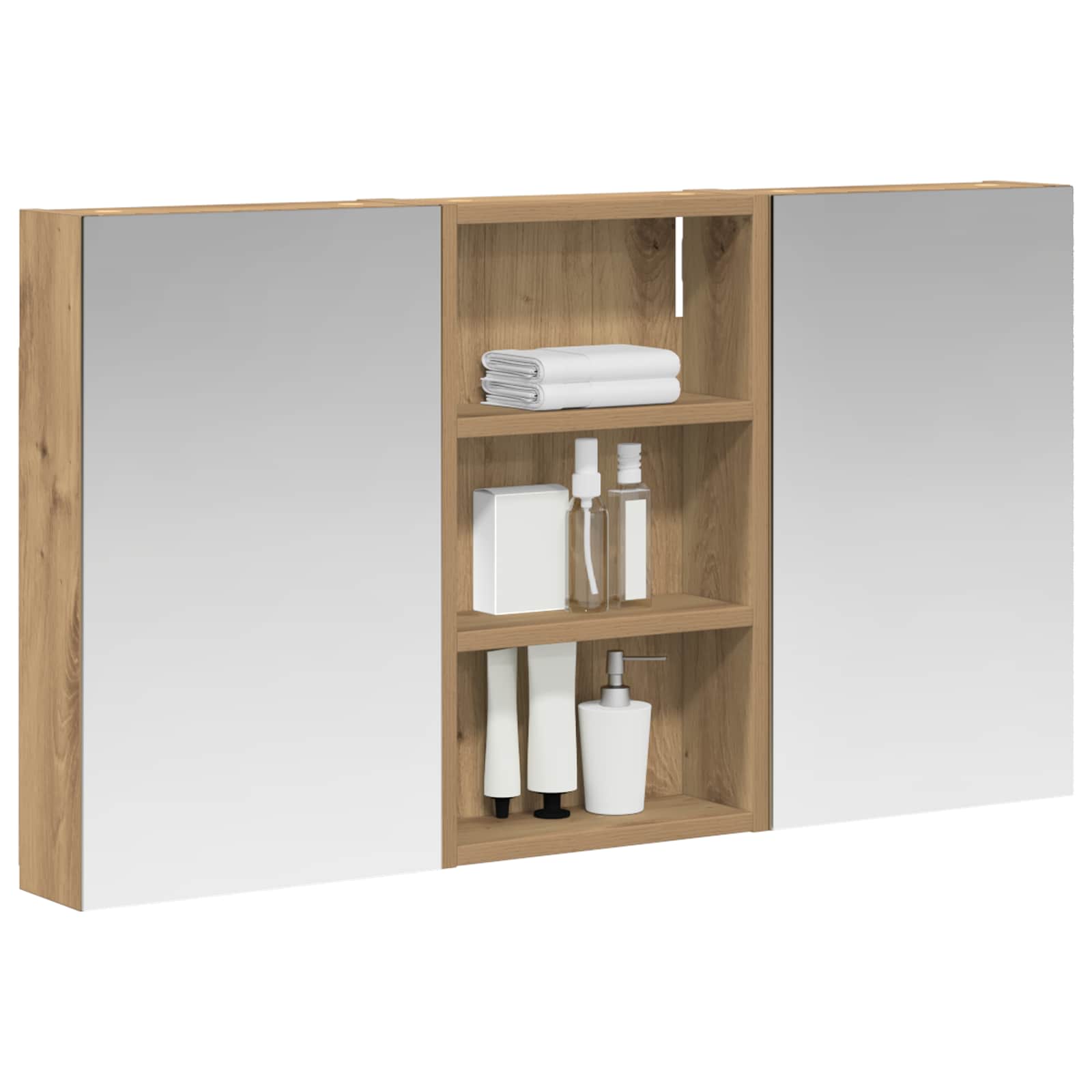 Σετ Ντουλαπιών Μπάνιου με ράφι με πόρτα 3 pcs 90 x 10,5 x 50 εκ - Pakobazaar