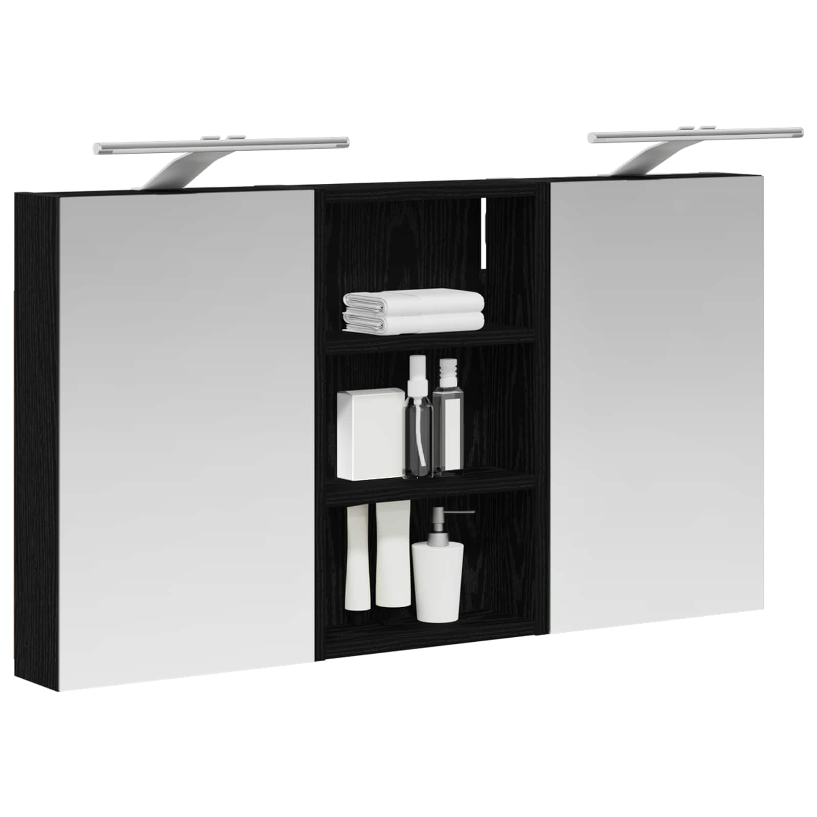 Σετ Ντουλαπιών Μπάνιου με ράφι με πόρτα 3 pcs 90 x 10,5 x 50 εκ - Pakobazaar