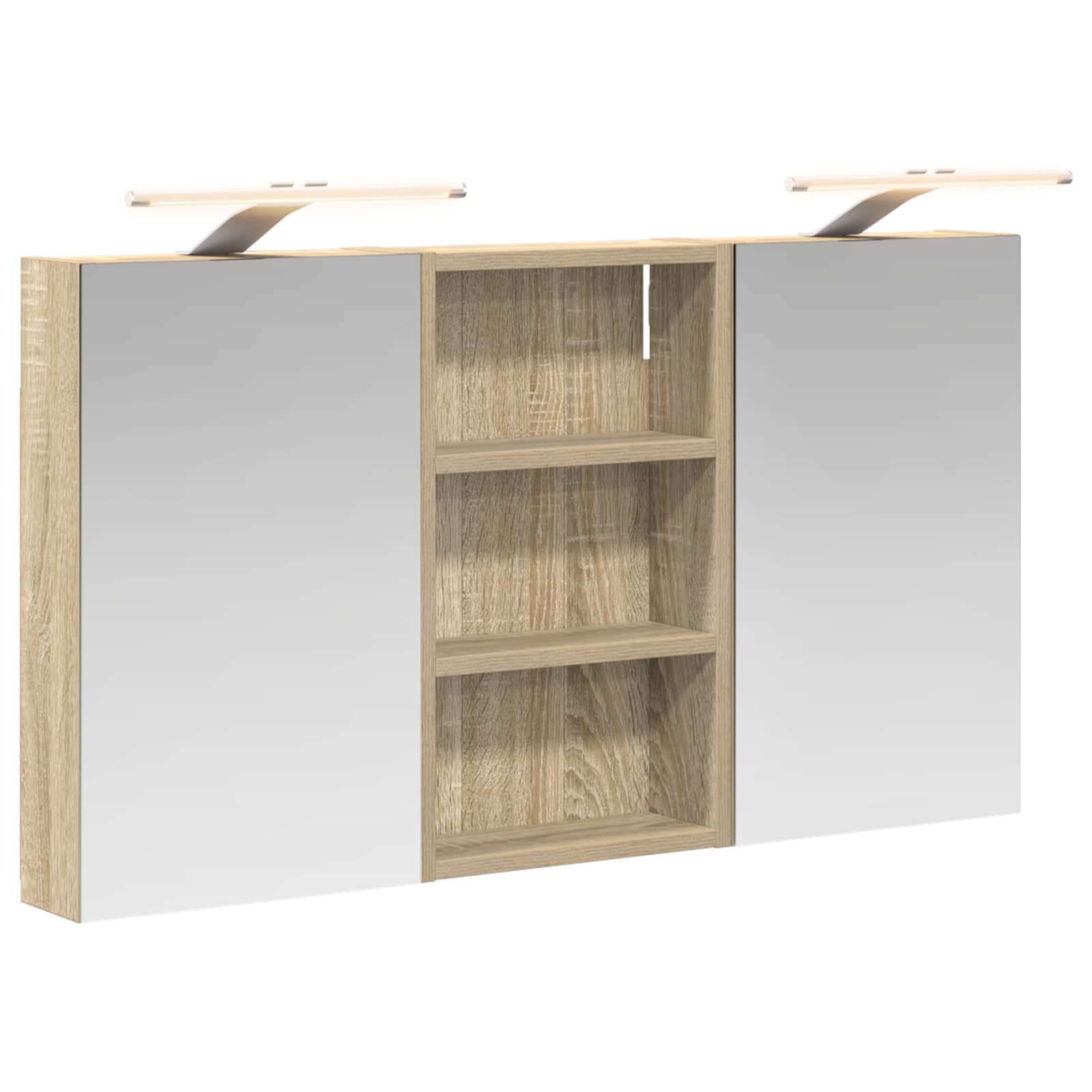 Σετ Ντουλαπιών Μπάνιου με ράφι με πόρτα 3 pcs 90 x 10,5 x 50 εκ - Pakobazaar