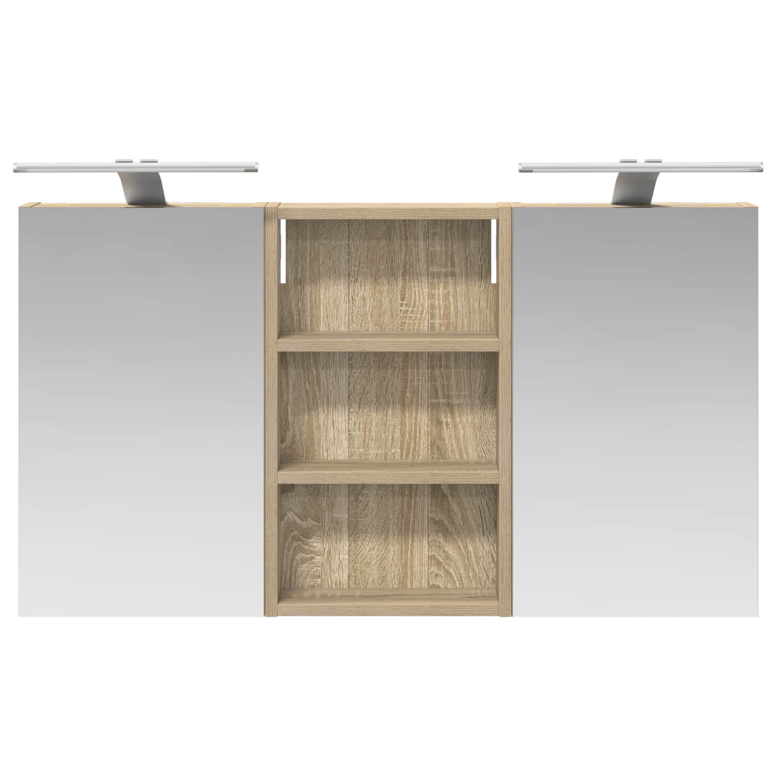 Σετ Ντουλαπιών Μπάνιου με ράφι με πόρτα 3 pcs 90 x 10,5 x 50 εκ - Pakobazaar