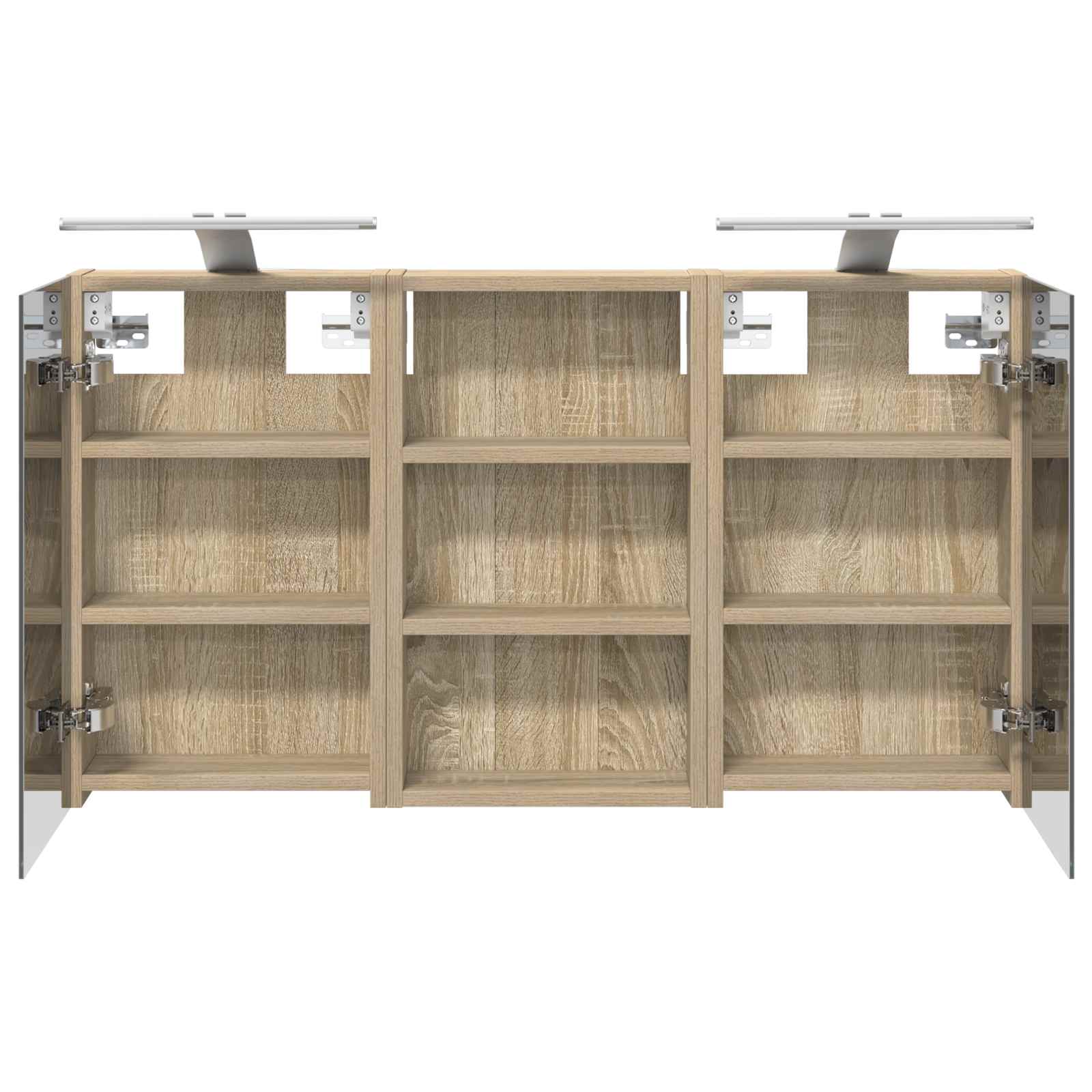 Σετ Ντουλαπιών Μπάνιου με ράφι με πόρτα 3 pcs 90 x 10,5 x 50 εκ - Pakobazaar