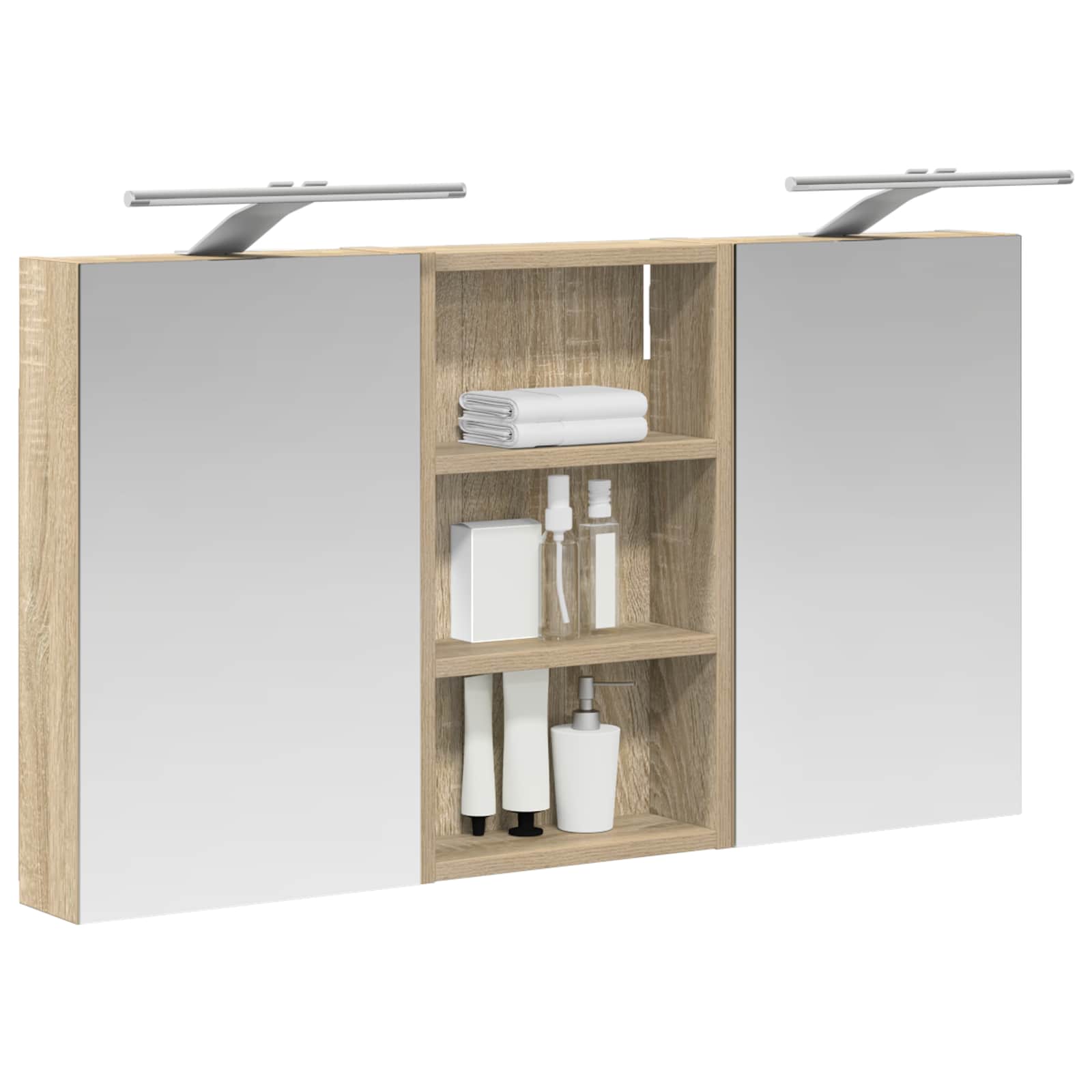 Σετ Ντουλαπιών Μπάνιου με ράφι με πόρτα 3 pcs 90 x 10,5 x 50 εκ - Pakobazaar