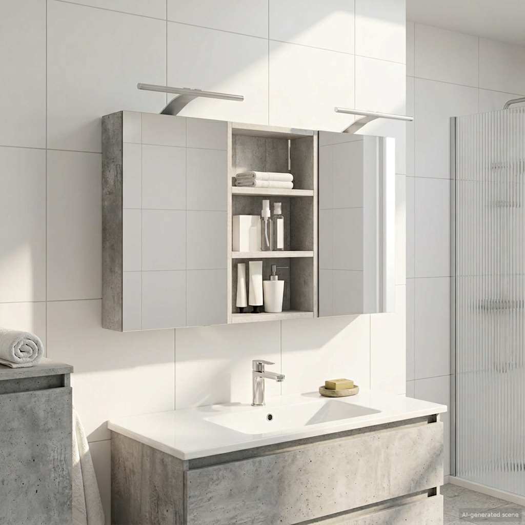 Σετ Ντουλαπιών Μπάνιου με ράφι με πόρτα 3 pcs 90 x 10,5 x 50 εκ - Pakobazaar