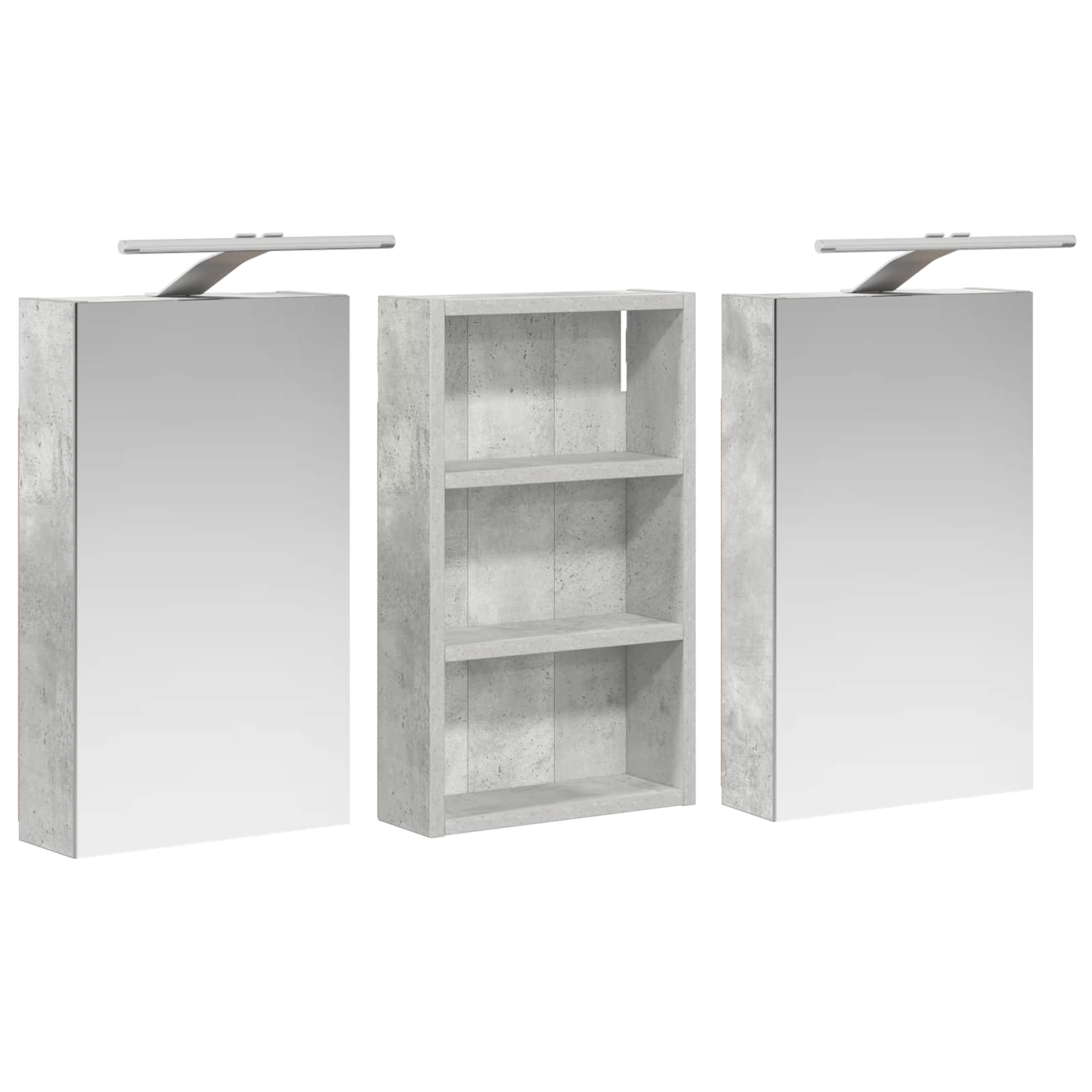 Σετ Ντουλαπιών Μπάνιου με ράφι με πόρτα 3 pcs 90 x 10,5 x 50 εκ - Pakobazaar
