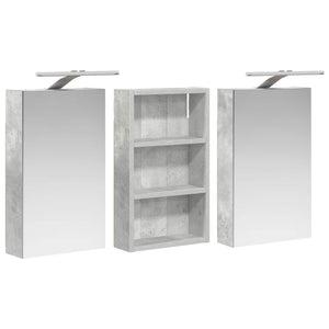 Σετ Ντουλαπιών Μπάνιου με ράφι με πόρτα 3 pcs 90 x 10,5 x 50 εκ - Pakobazaar