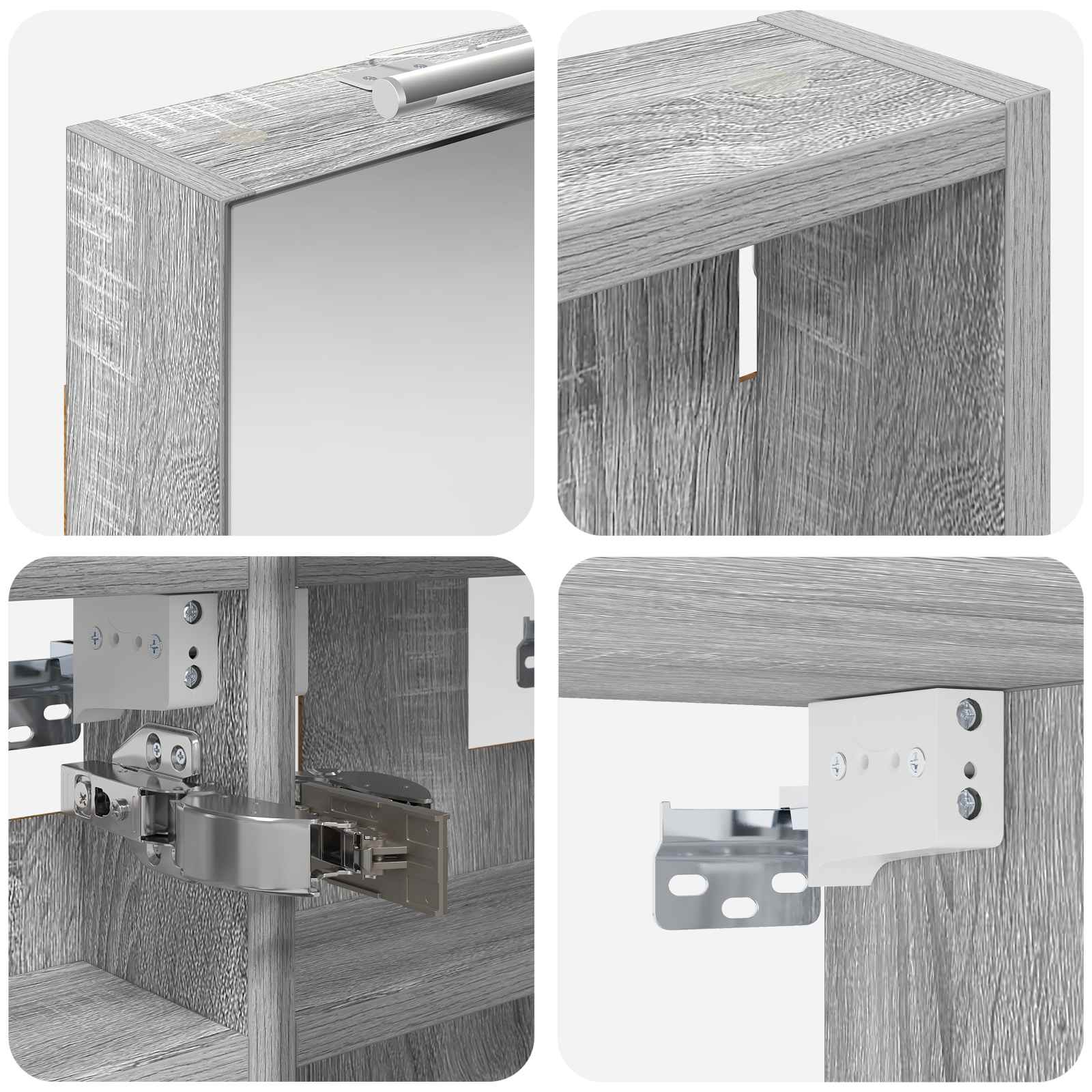 Σετ Ντουλαπιών Μπάνιου με ράφι με πόρτα 3 pcs 90 x 10,5 x 50 εκ - Pakobazaar