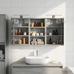 Σετ Ντουλαπιών Μπάνιου με ράφι με πόρτα 3 pcs 90 x 10,5 x 50 εκ - Pakobazaar