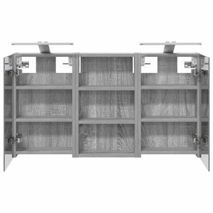 Σετ Ντουλαπιών Μπάνιου με ράφι με πόρτα 3 pcs 90 x 10,5 x 50 εκ - Pakobazaar