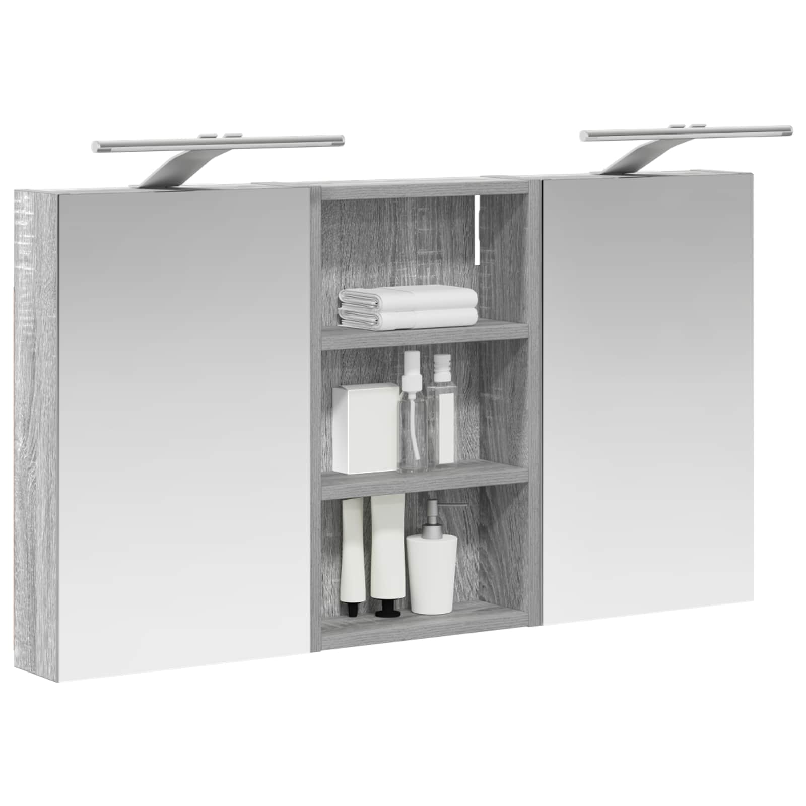 Σετ Ντουλαπιών Μπάνιου με ράφι με πόρτα 3 pcs 90 x 10,5 x 50 εκ - Pakobazaar