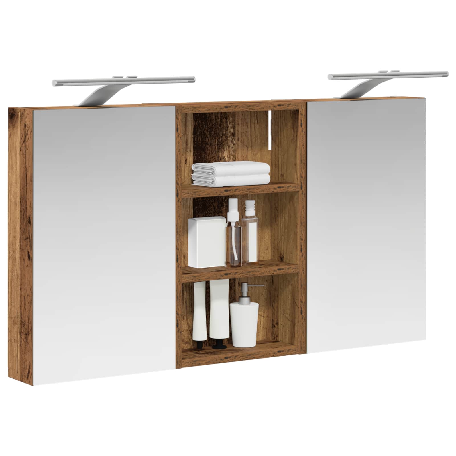 Σετ Ντουλαπιών Μπάνιου με ράφι με πόρτα 3 pcs 90 x 10,5 x 50 εκ - Pakobazaar